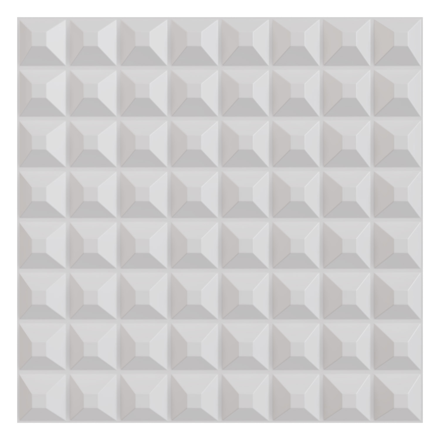 Изображение товара 3D панели SODIN DECOR Пирамидки, белые, 500x500x1 мм, 3 м²