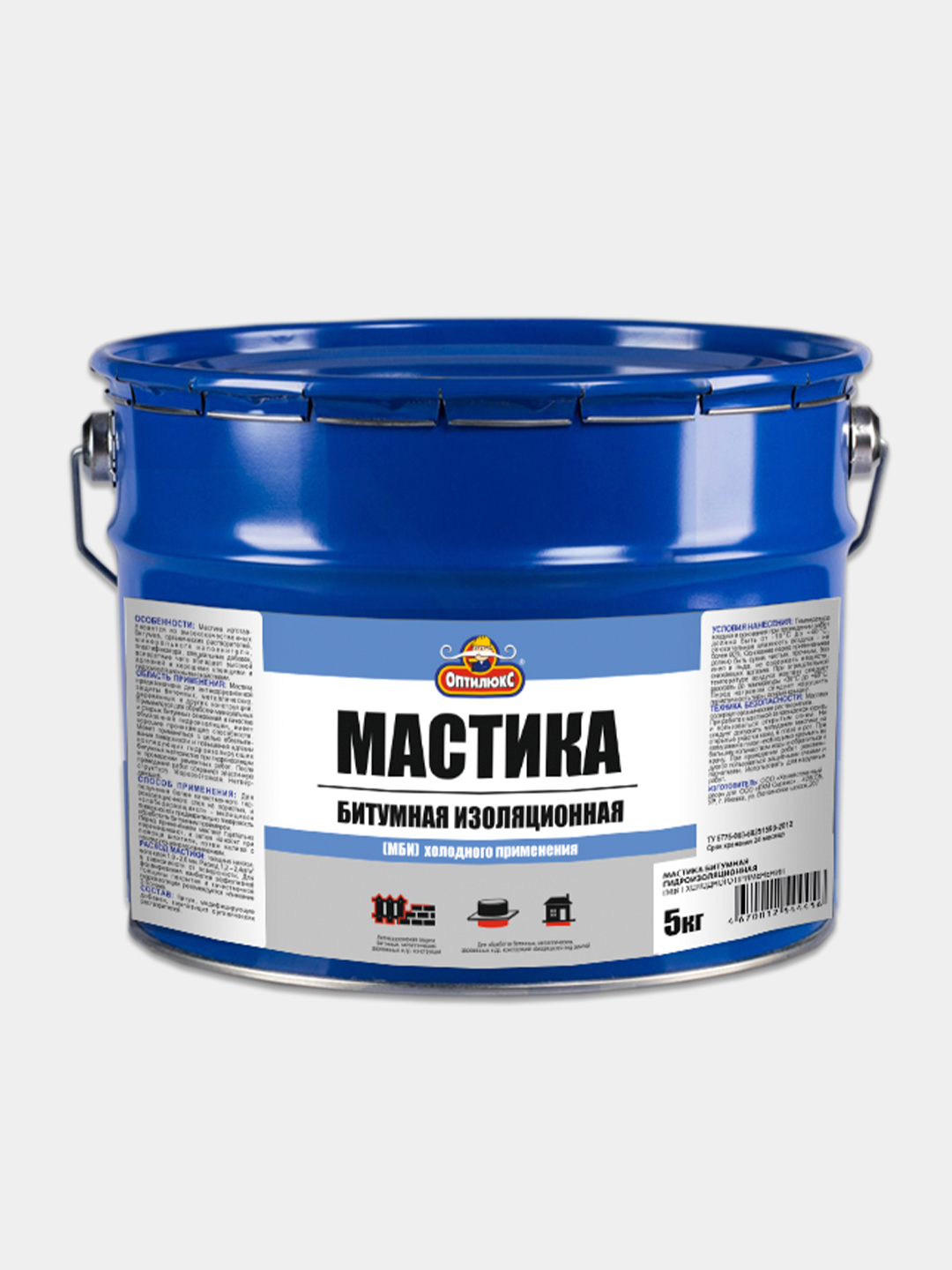 Изображение товара Мастика Optilux битумно-изоляционная 5кг