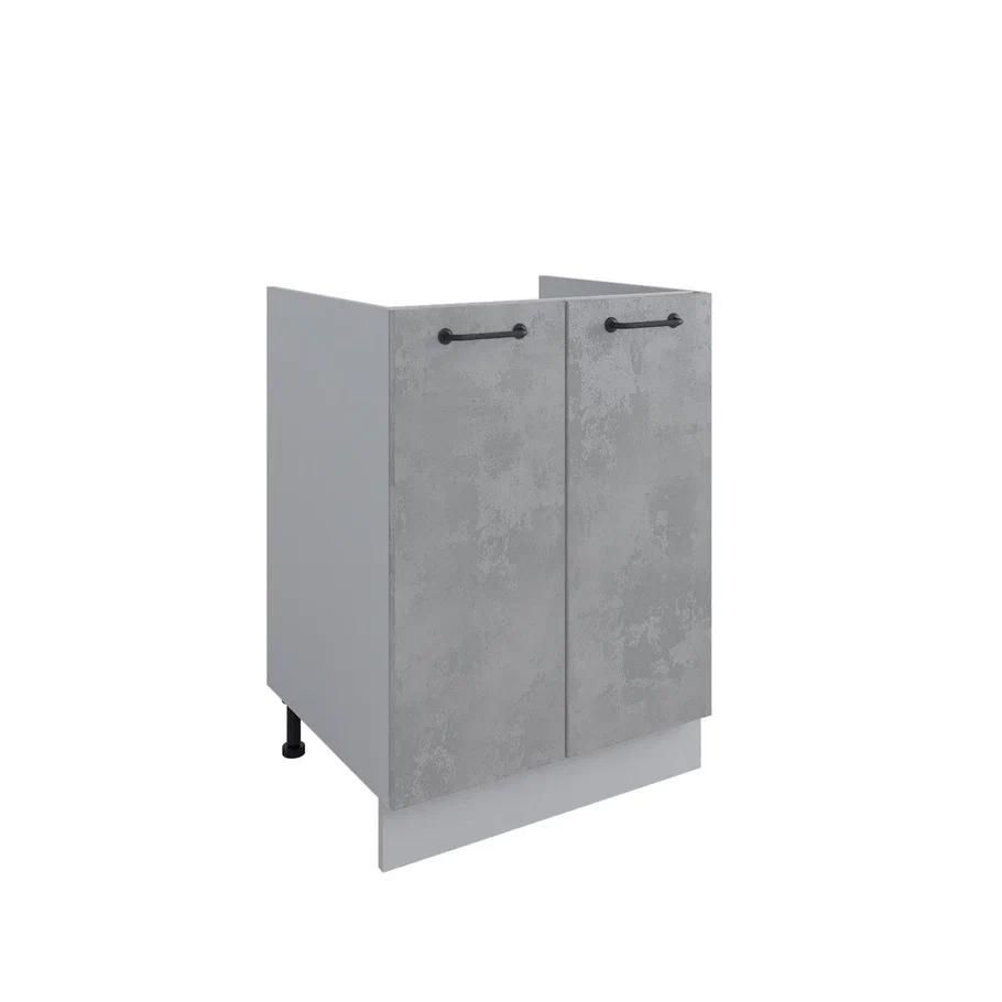 Изображение товара Кухонный шкаф напольный из ЛДСП и МДФ в стиле бетон, 60x81.6x60 см, Россия