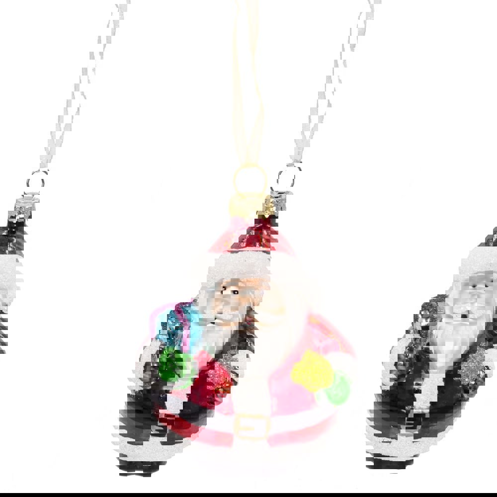 Изображение товара Елочная игрушка Добрый санта 719819 10 см х 6.5 см красный