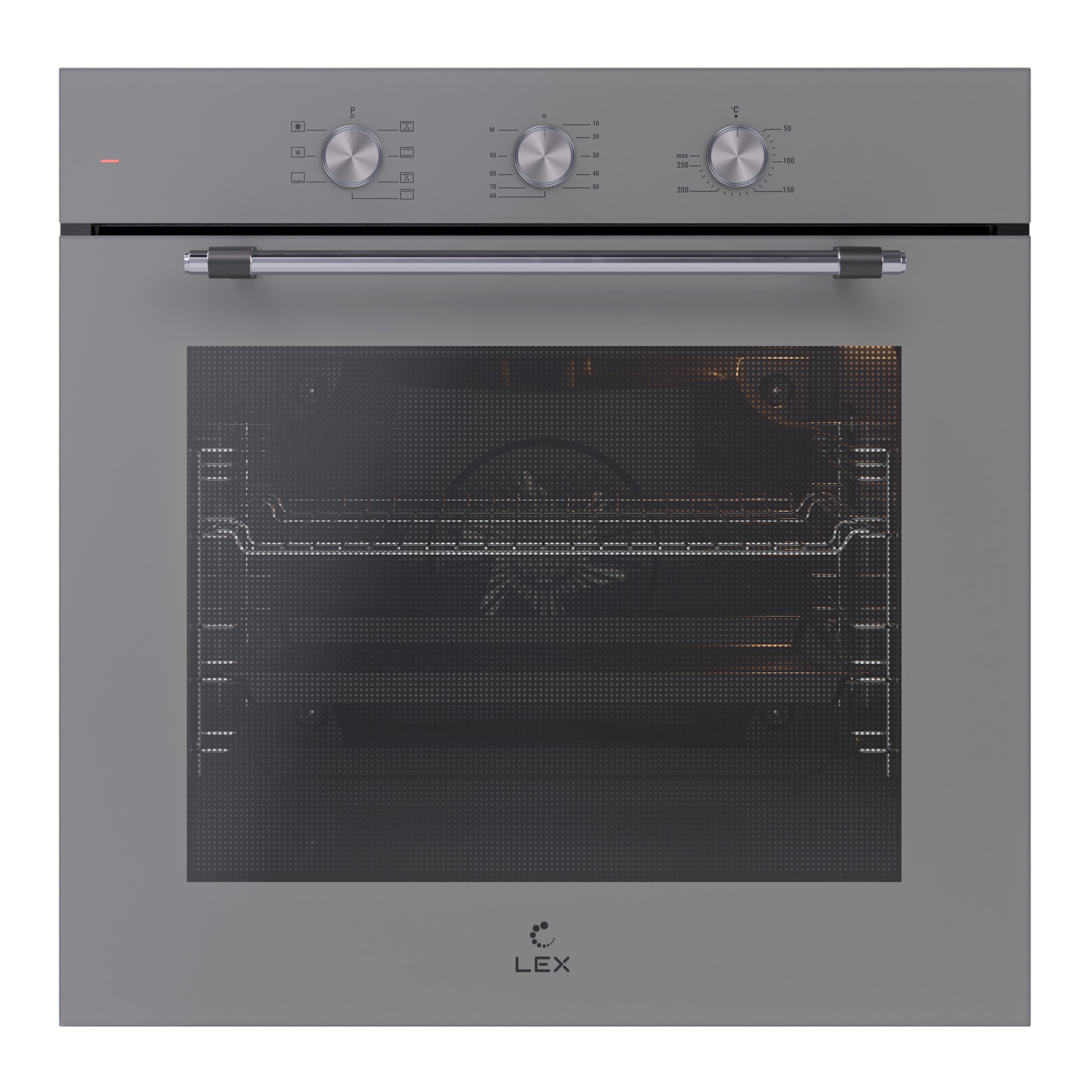 Изображение товара Духовой шкаф Lex EDP 670 GR MAX серый, 78л, механика, стекло SCHOTT