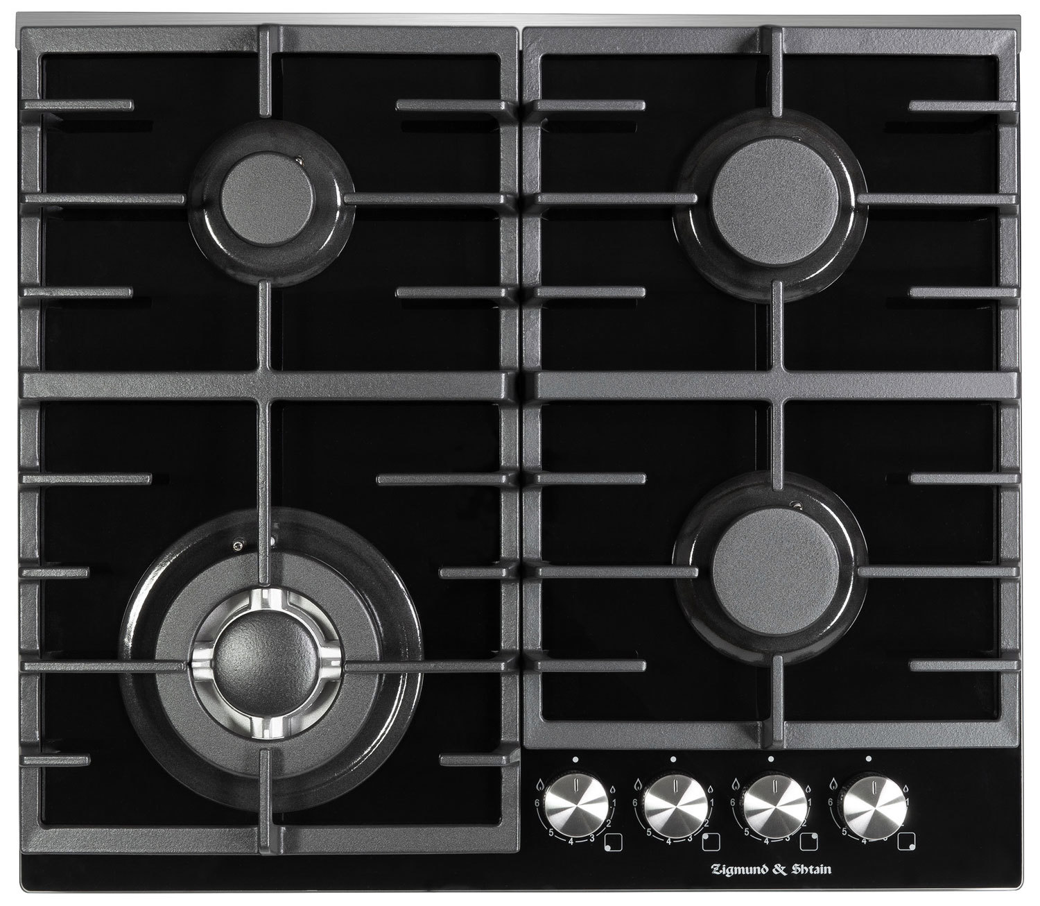 Изображение товара Газовая варочная панель Zigmund & shtain M 28.6 B 4 конфорки черный стильный дизайн