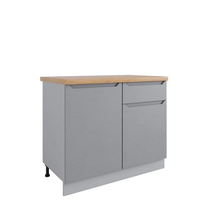 Изображение товара Кухонный шкаф напольный Грейстоун 100x81.6x60 см светло-серый ЛДСП