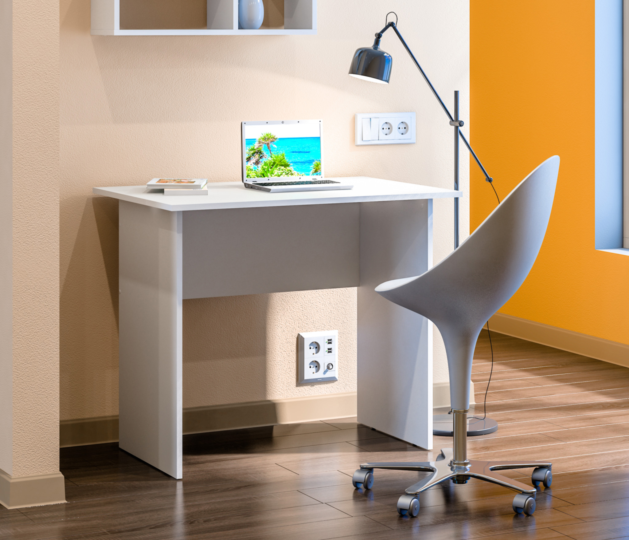 Изображение товара Стол Столплит 0072525000007 90x75x59 см лдсп цвет белый