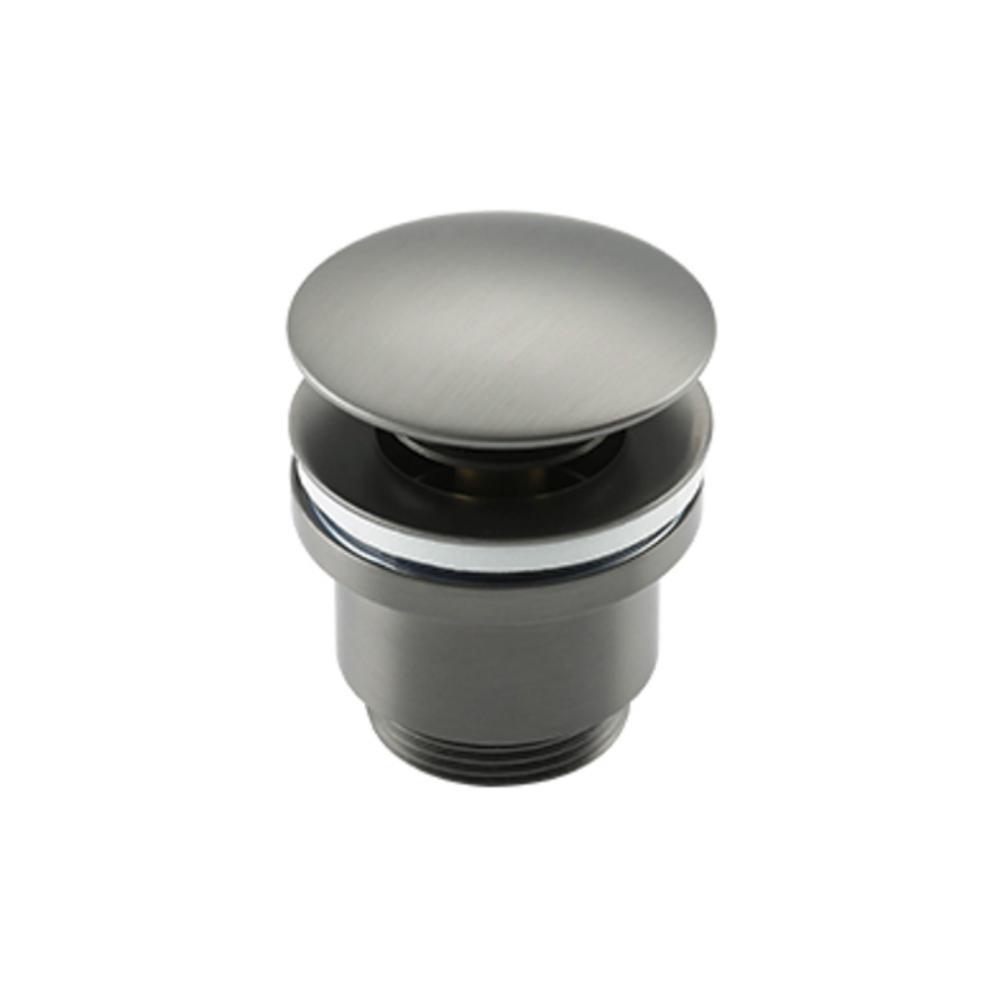 Изображение товара Донный клапан для раковины Frap F62-9 6.3 см ø0 клик-клак стальной серый