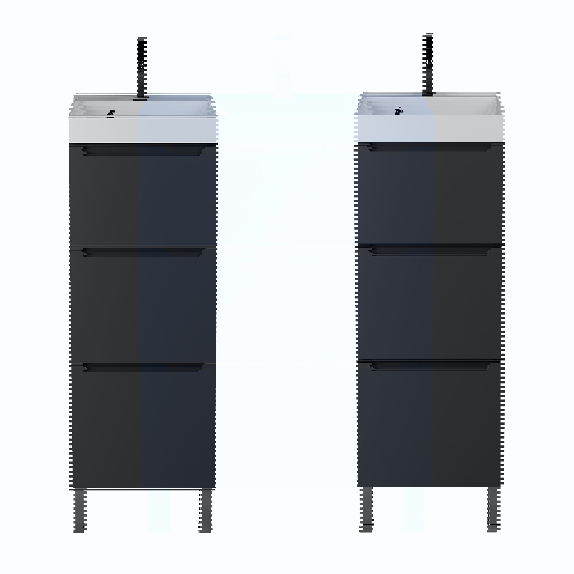 Изображение товара Напольная тумба под раковину Uperwood Tanos 60 см черный современный дизайн