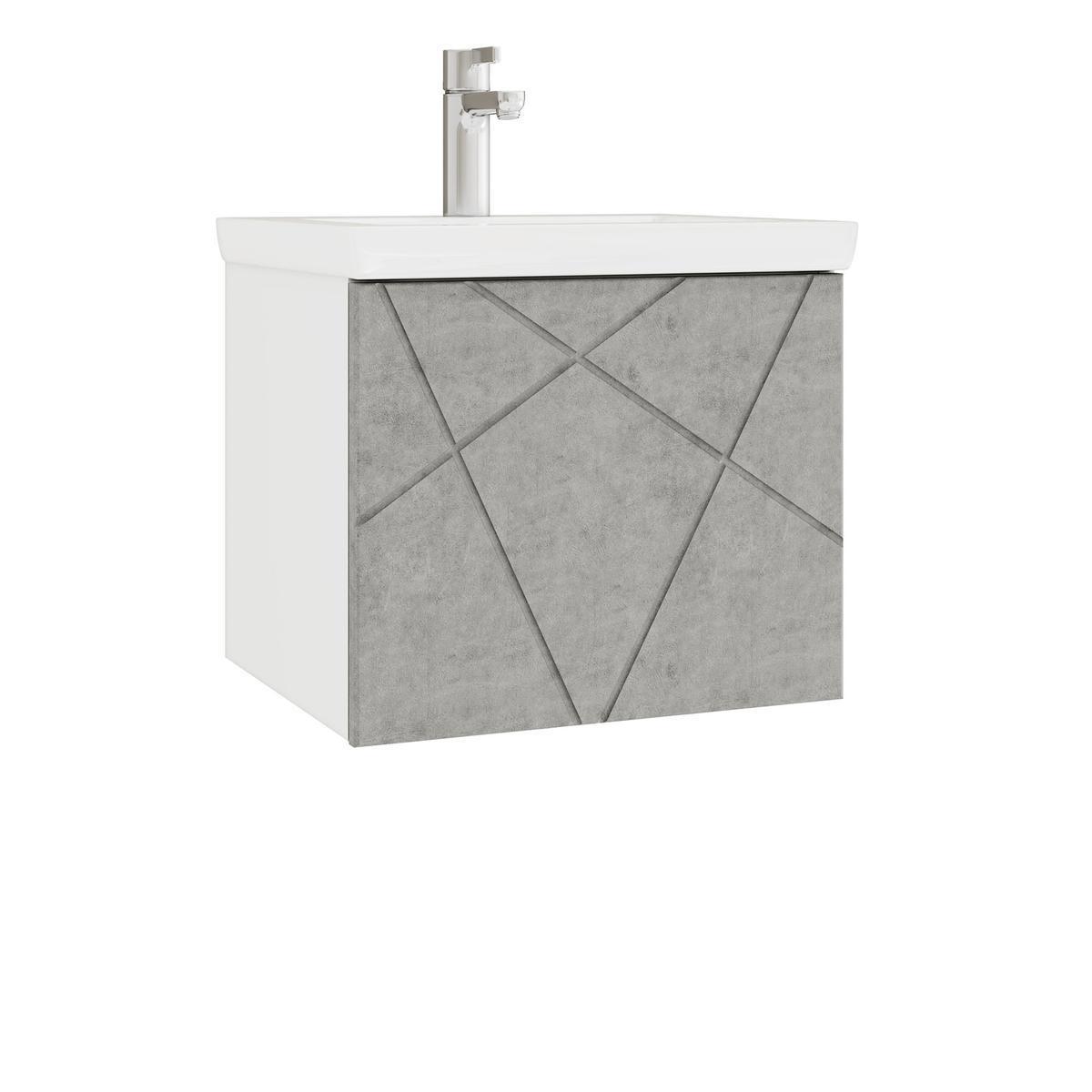 Изображение товара Тумба с раковиной подвесная Vigo Geometry 032 бетон 50 см цвет бетон