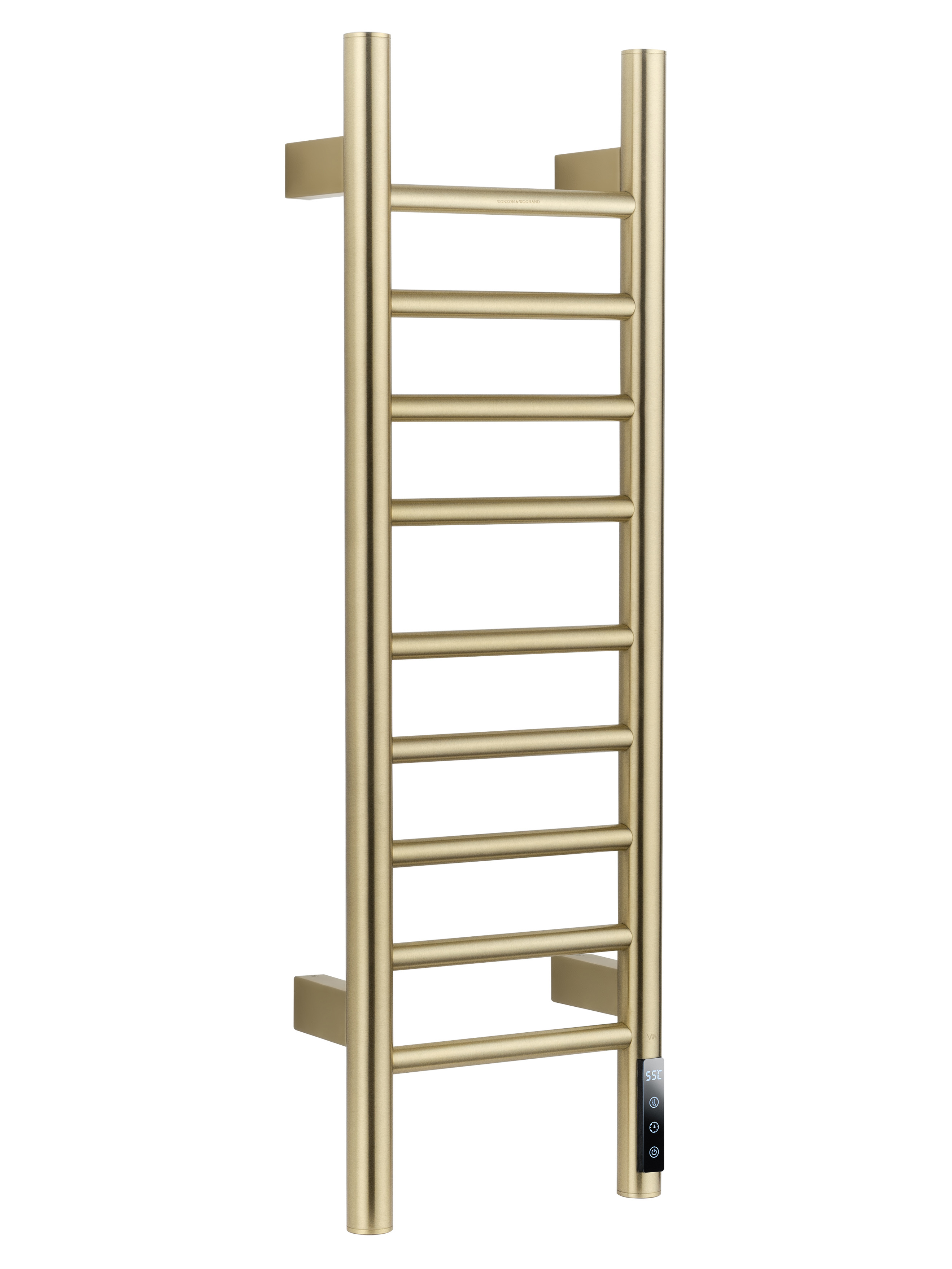 Изображение товара Полотенцесушитель электрический Wonzon & woghand 250x800 мм 60 Вт с терморегулятором Н-образный цвет золото