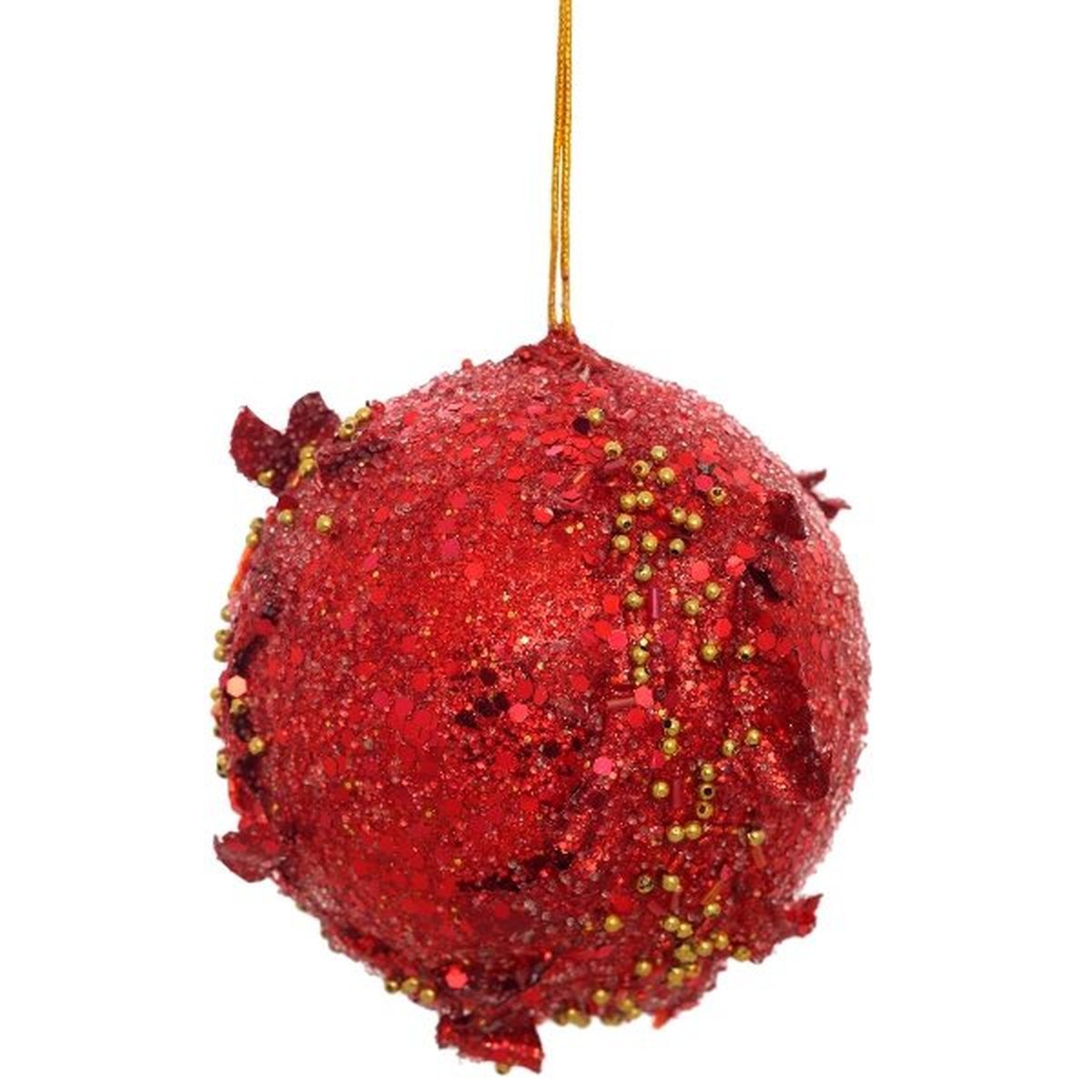 Изображение товара Елочный шар 262337 11 см ПВХ красный для новогодней елки