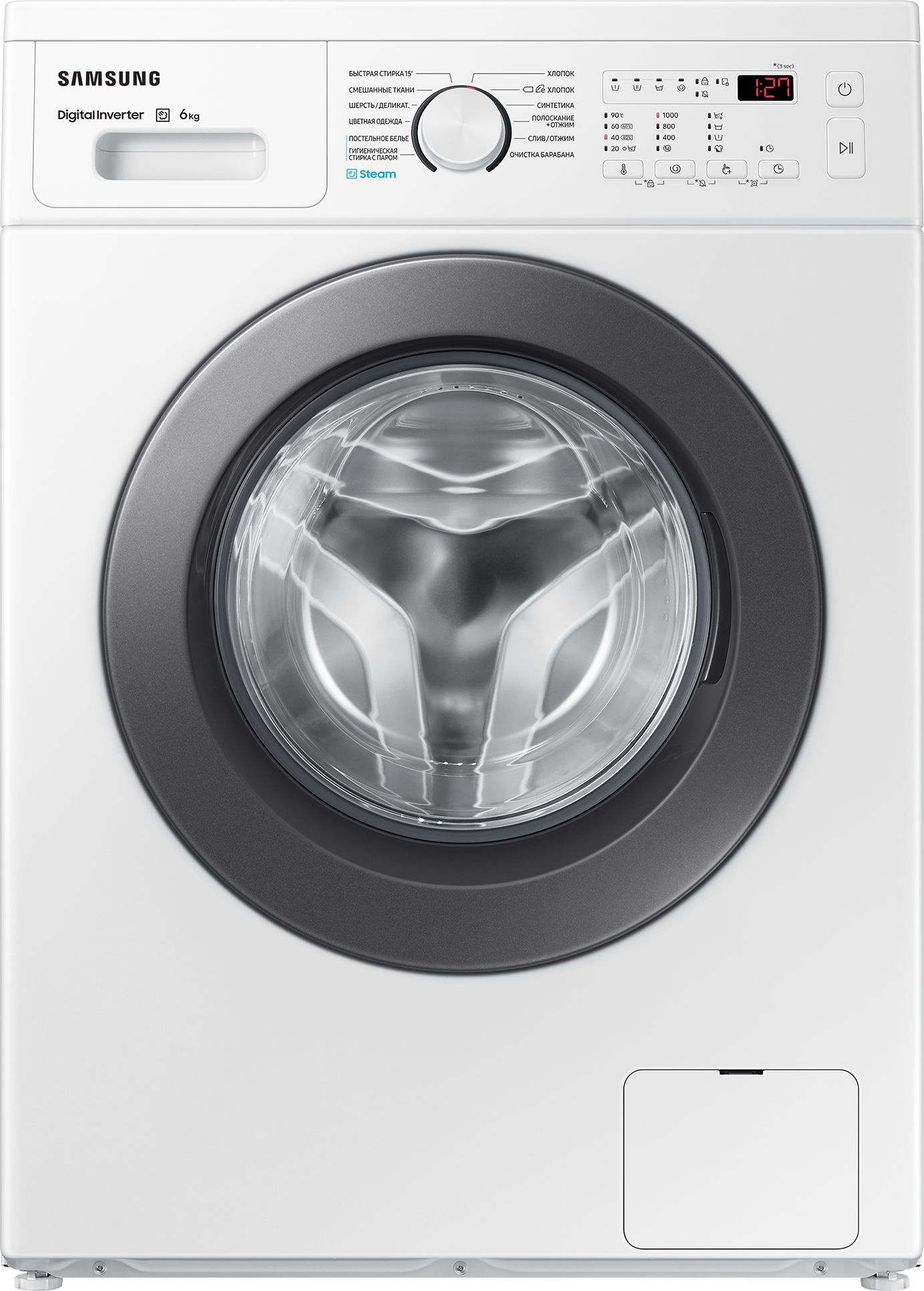 Изображение товара Стиральная машина Samsung Ww60ag4s00velp 6 кг 12 программ белая