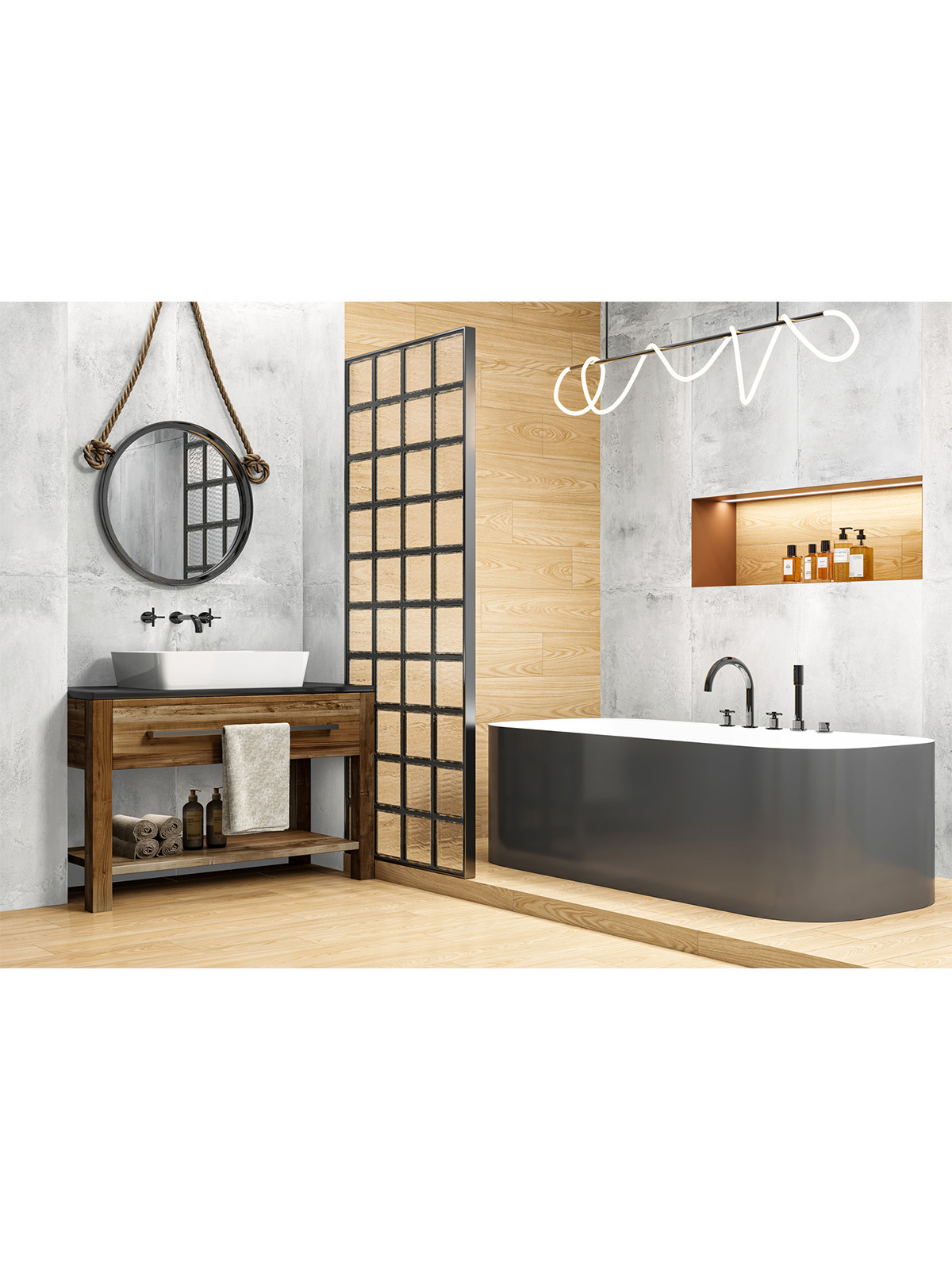 Изображение товара Керамогранит Delacora Misty 60120MIT15 60x120 см серый для пола и стен