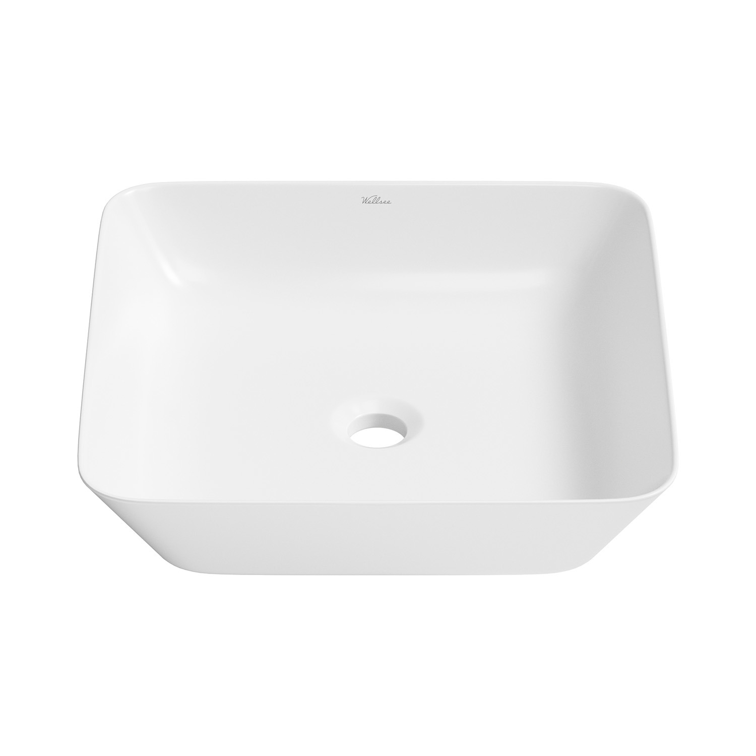 Изображение товара Керамическая раковина Wellsee Cromulent 44 см белая глянцевая