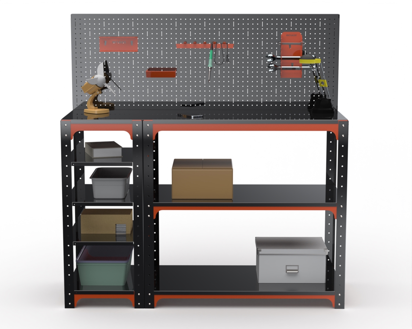 Изображение товара Стол-верстак Metalex Kit 204568 1300x600x950 мм, нагрузка до 260 кг, Россия