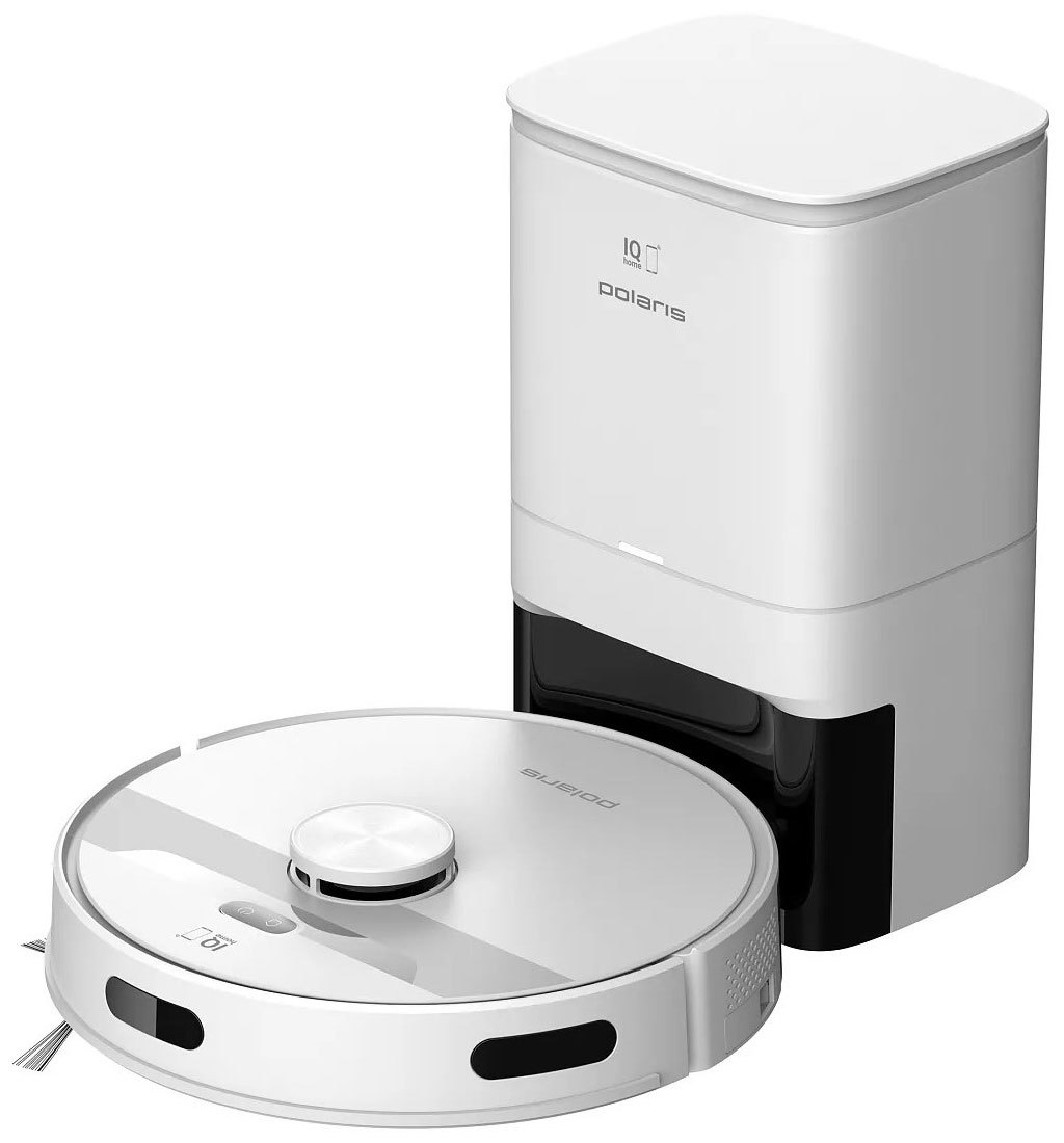 Изображение товара Робот-пылесос Polaris PVCRDC 6002 Wi-Fi IQ Home с влажной уборкой зеленая и белая модель