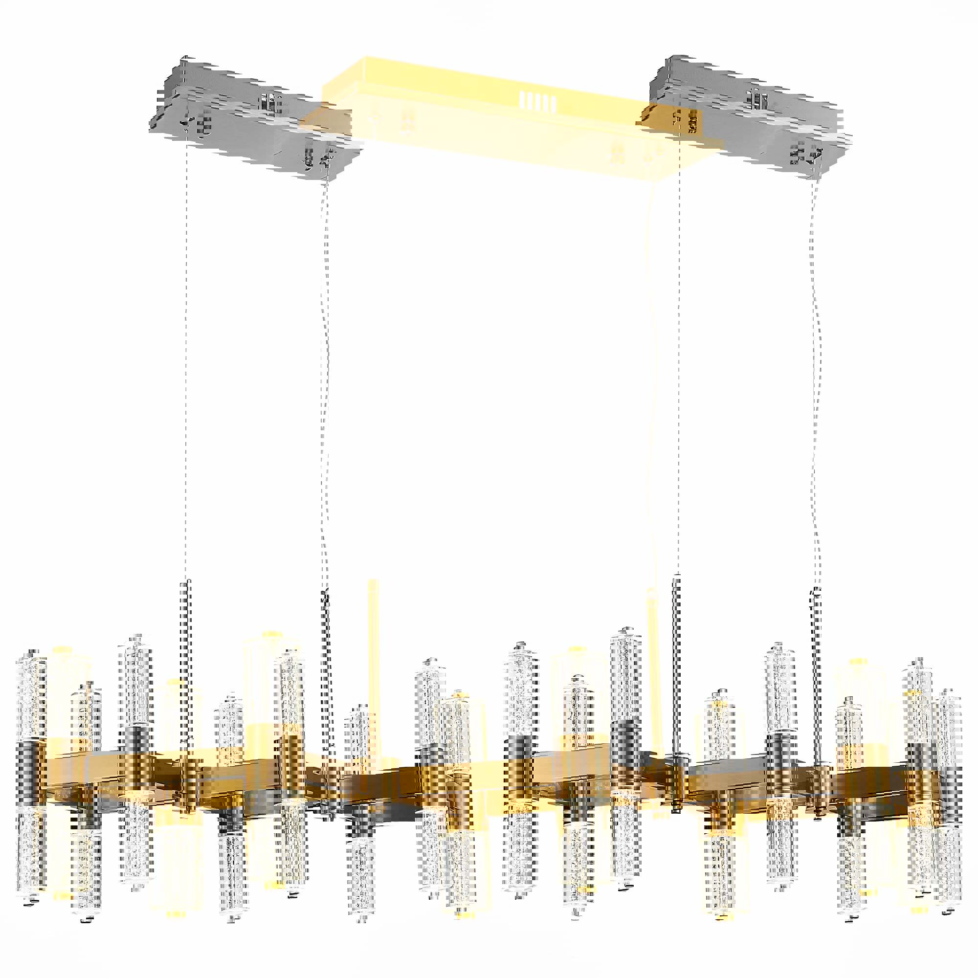 Изображение товара Люстра подвесная светодиодная ST LUCE SL6007.203.16 14 м² нейтральный белый свет цвет латунь