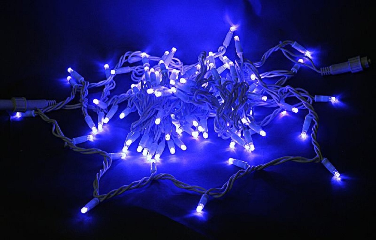 Изображение товара Электрогирлянда комнатная Sneha a-026 bl нить 10 м 100 ламп синий 1 режим работы