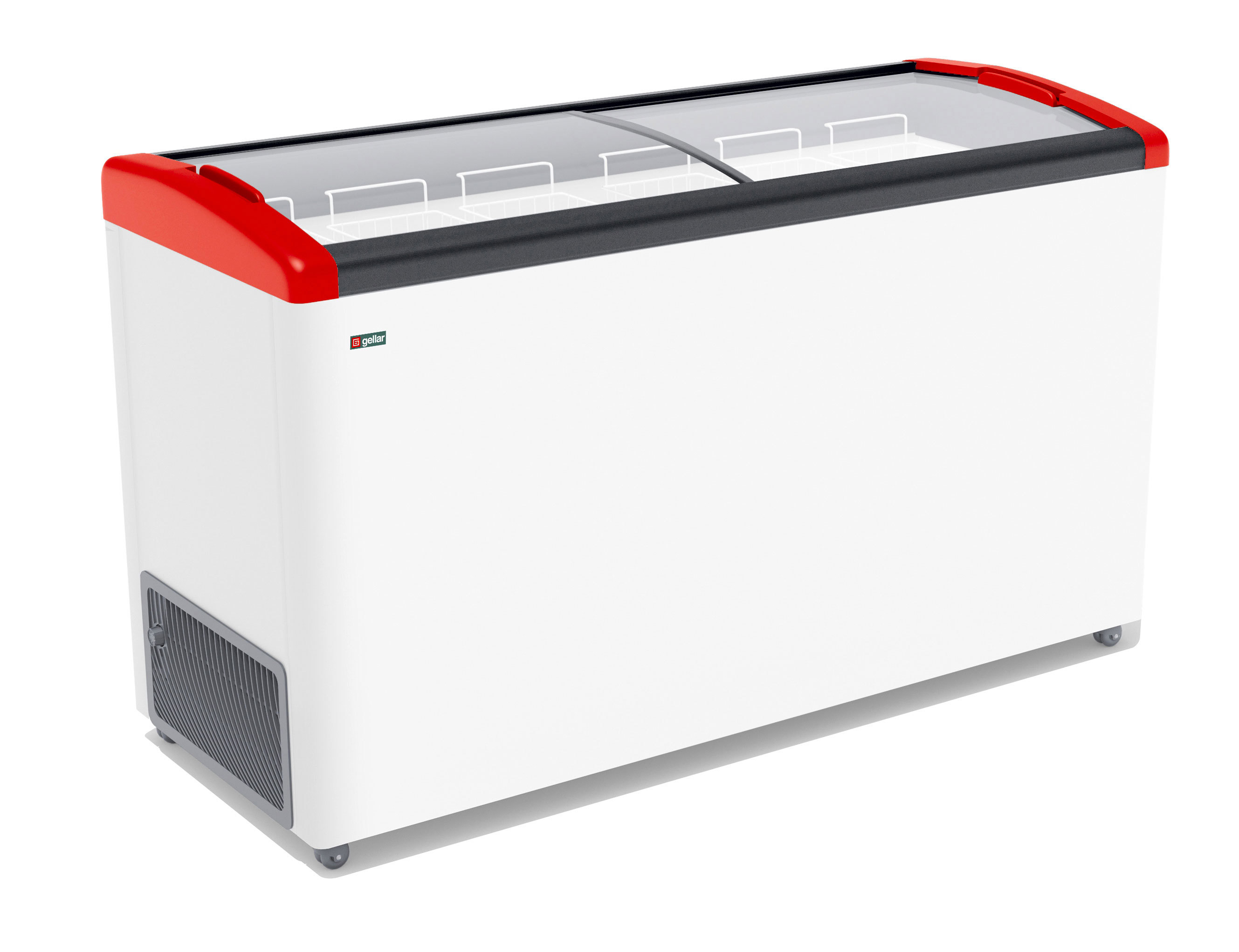 Изображение товара Морозильный ларь Gellar FG 575 E красный 490 л отложенное открытие стенка