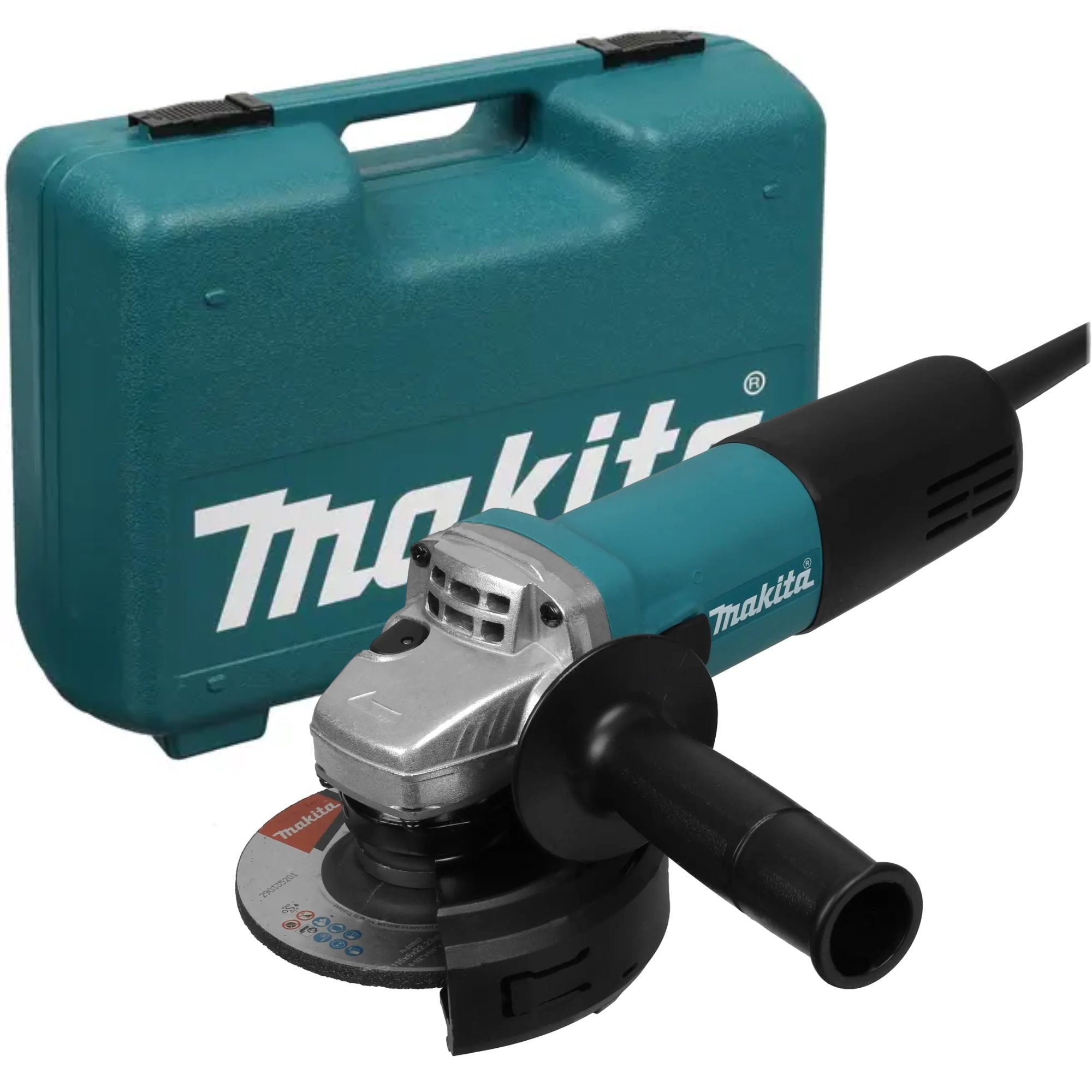 Изображение товара Угловая шлифмашина Makita 9557HNRK 115 мм 840 Вт с кейсом