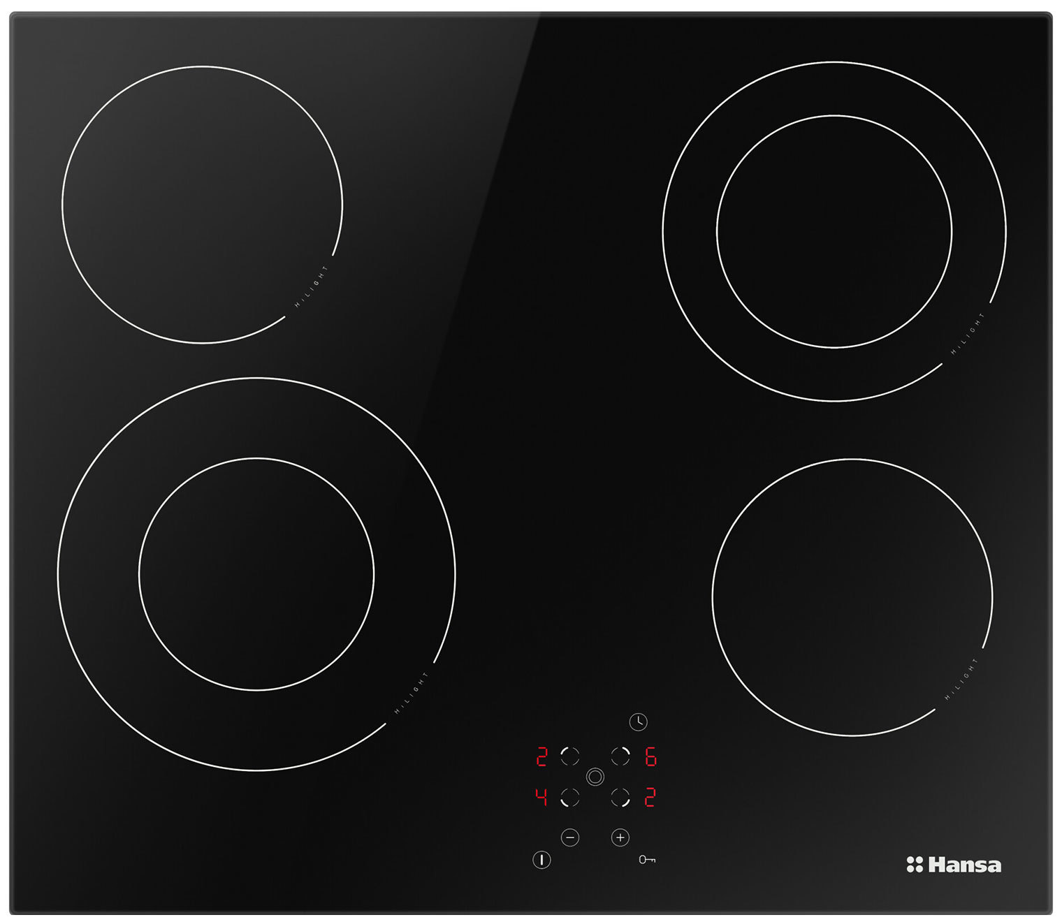 Изображение товара Электрическая варочная панель Hansa BHC66506 4 конфорки стеклокерамика