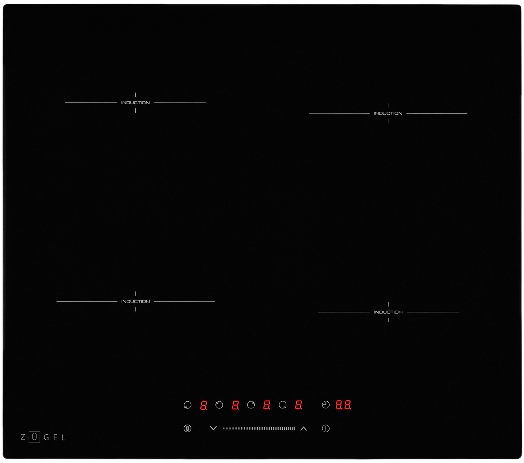 Изображение товара Электрическая варочная панель Zugel ZIH604B 59.5 см 4 конфорки цвет черный