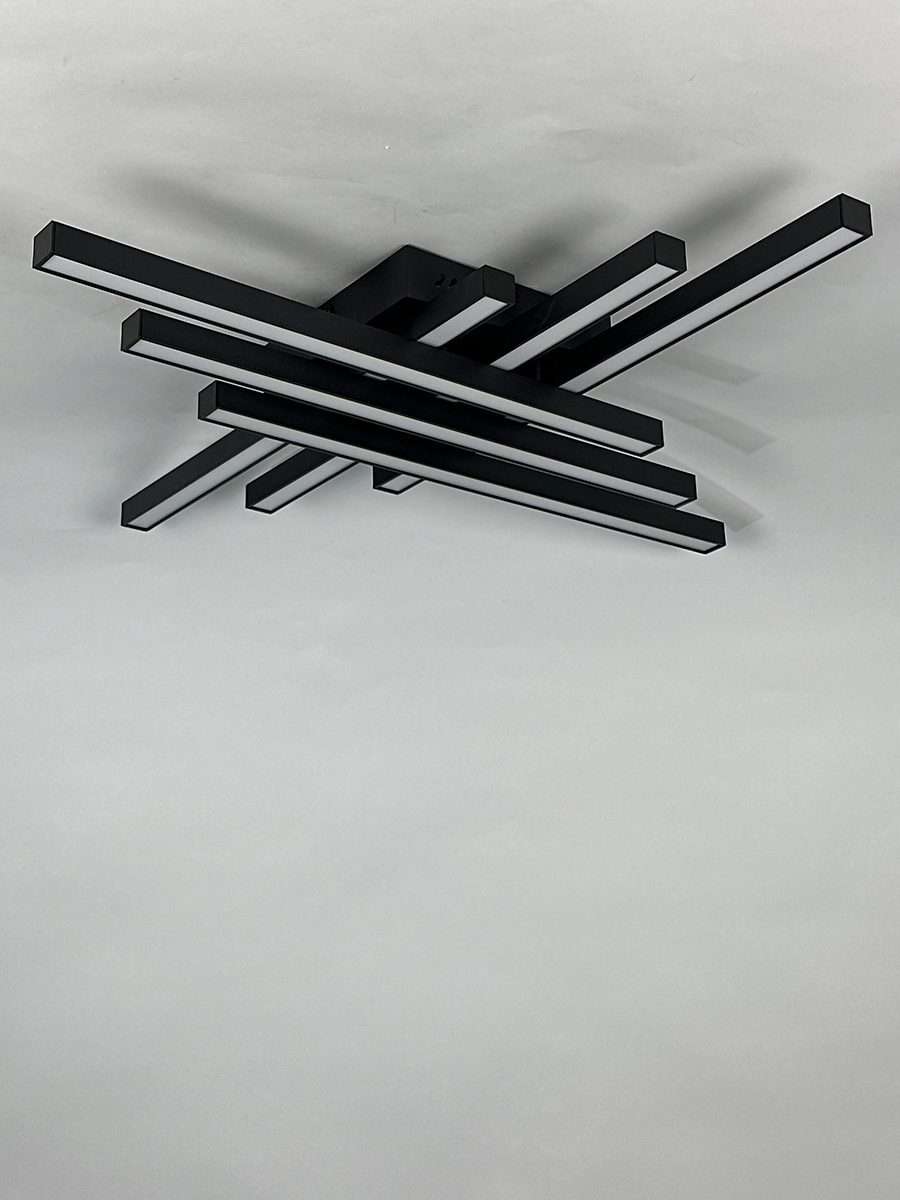 Изображение товара Люстра потолочная светодиодная Семь огней Leves с пультом 20 м² черный