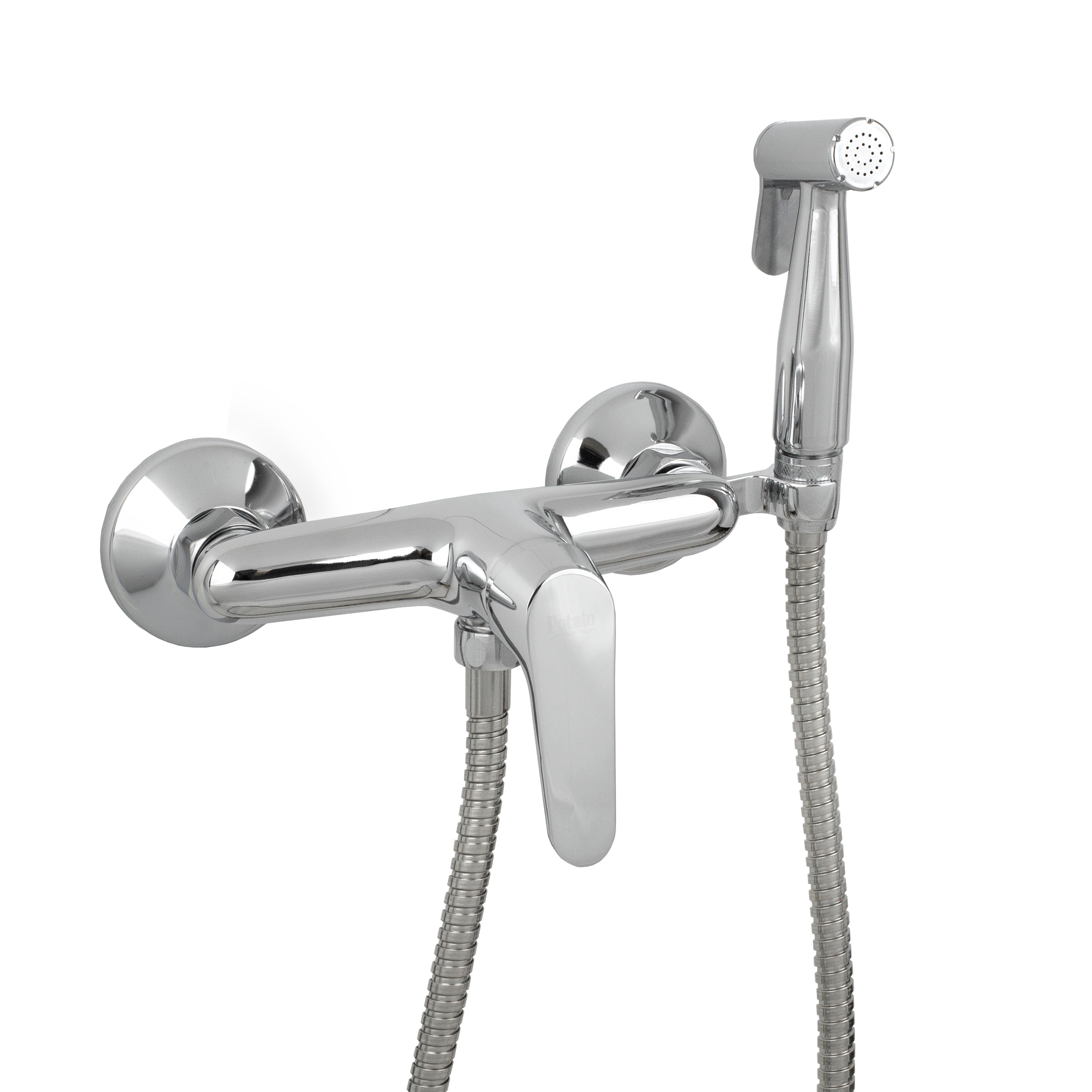 Изображение товара Смеситель POTATO P20260 с гигиеническим душем хромированный