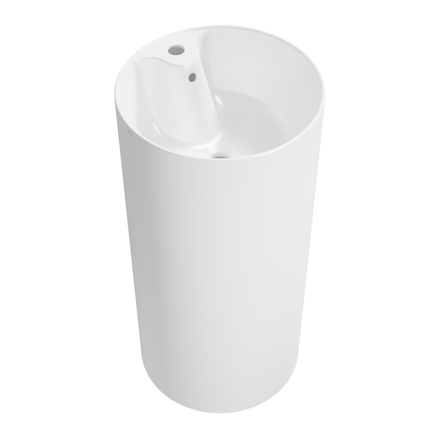 Изображение товара Раковина напольная отдельностоящая Wellsee Callipy Art 32890100S 42x42x84 см фарфор цвет глянцевый белый