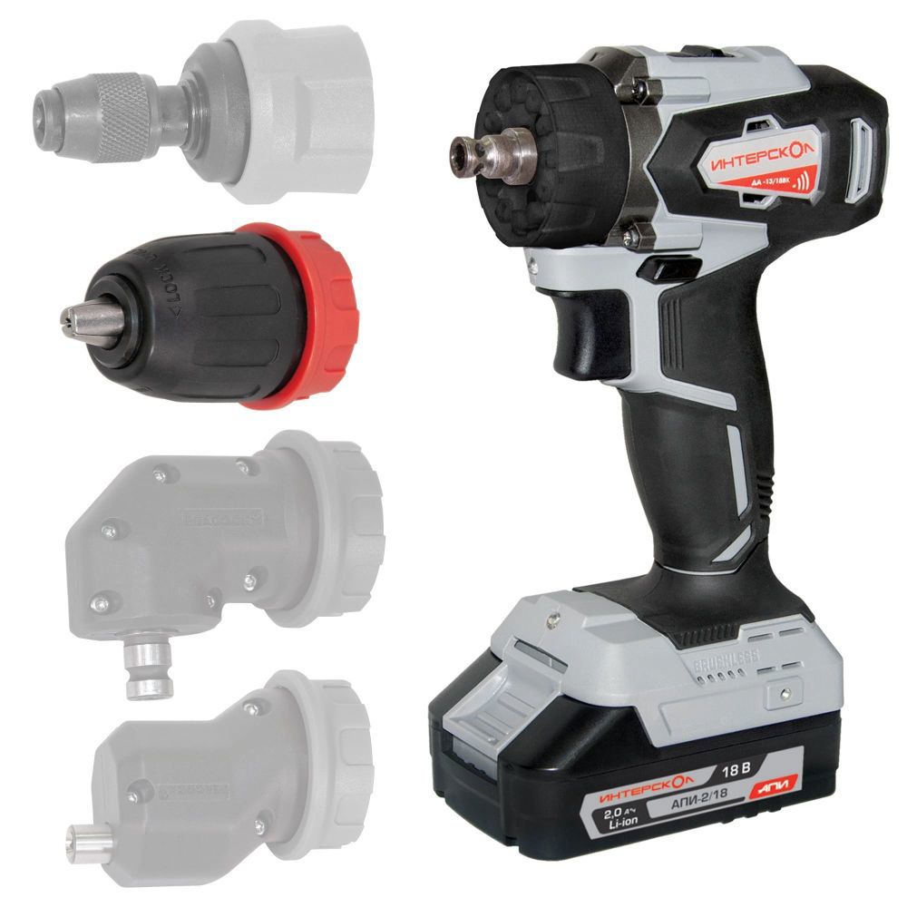 Изображение товара Аккумуляторная дрель-шуруповерт Интерскол ДА-13/18ВК NSK 18 В бесщеточный