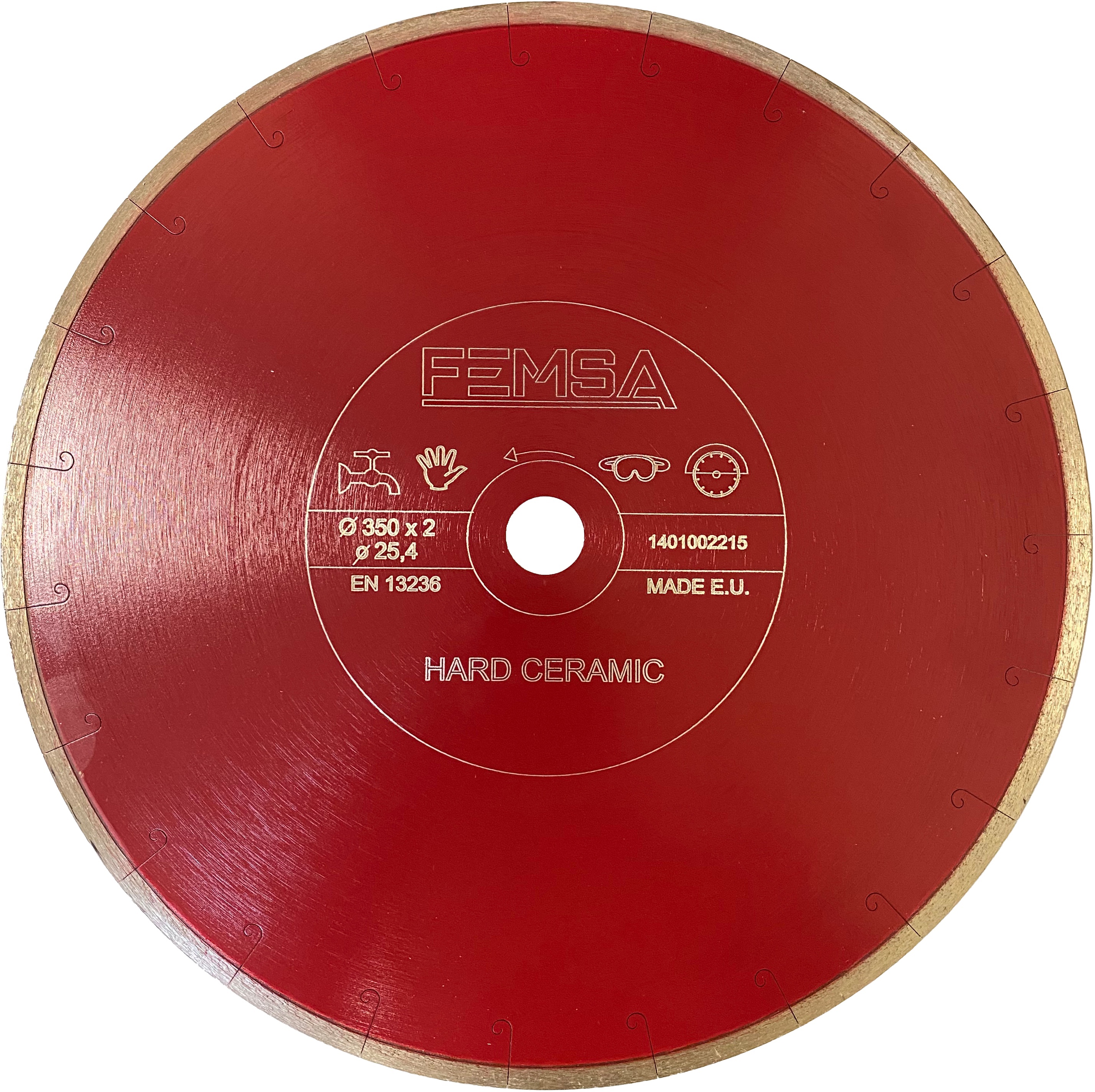 Изображение товара Диск алмазный по керамограниту Femsa STHC7 1401002215 сплошной 350x25.4x2 мм