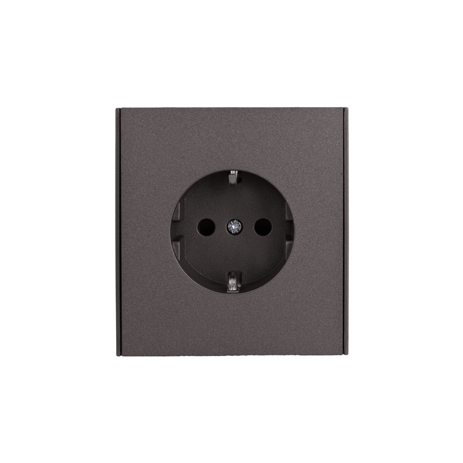 Изображение товара KRANZ Strong KR-78-0701-6 графит розетка встраиваемая с заземлением 220В 16A IP20