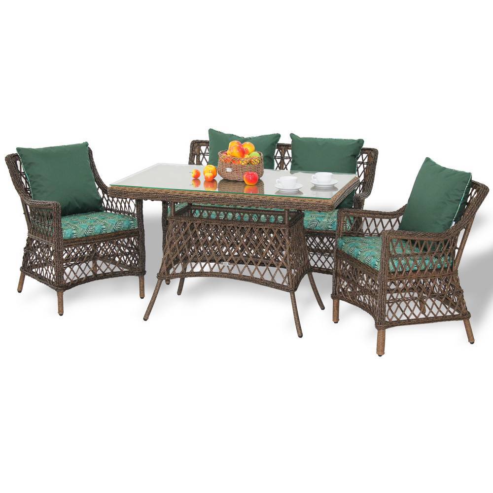 Изображение товара Набор обеденной мебели для сада Malacca Гайс зебрано на 4 персоны