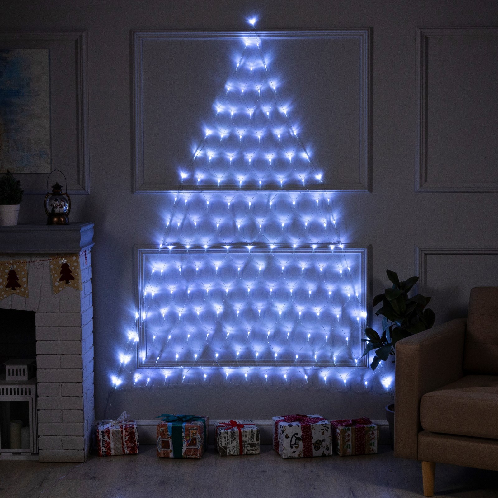 Изображение товара Электрогирлянда комнатная Luazon lighting 9642119 сеть 2x2 м 152 ламп прозрачный 8 режимов работы