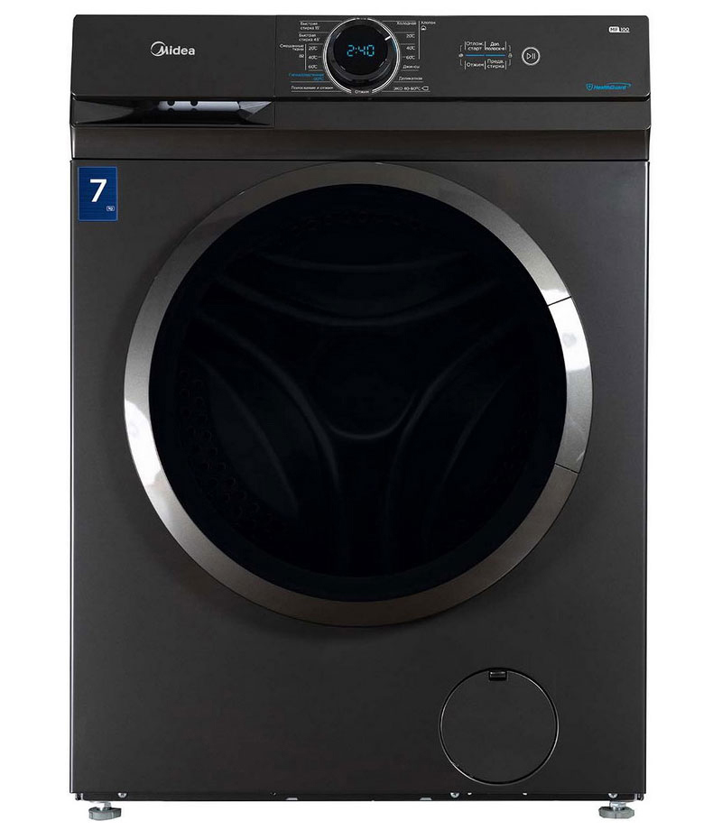 Изображение товара Стиральная машина Midea MF100W70S-RU 7 кг 1200 об/мин темно-серый фронтальная