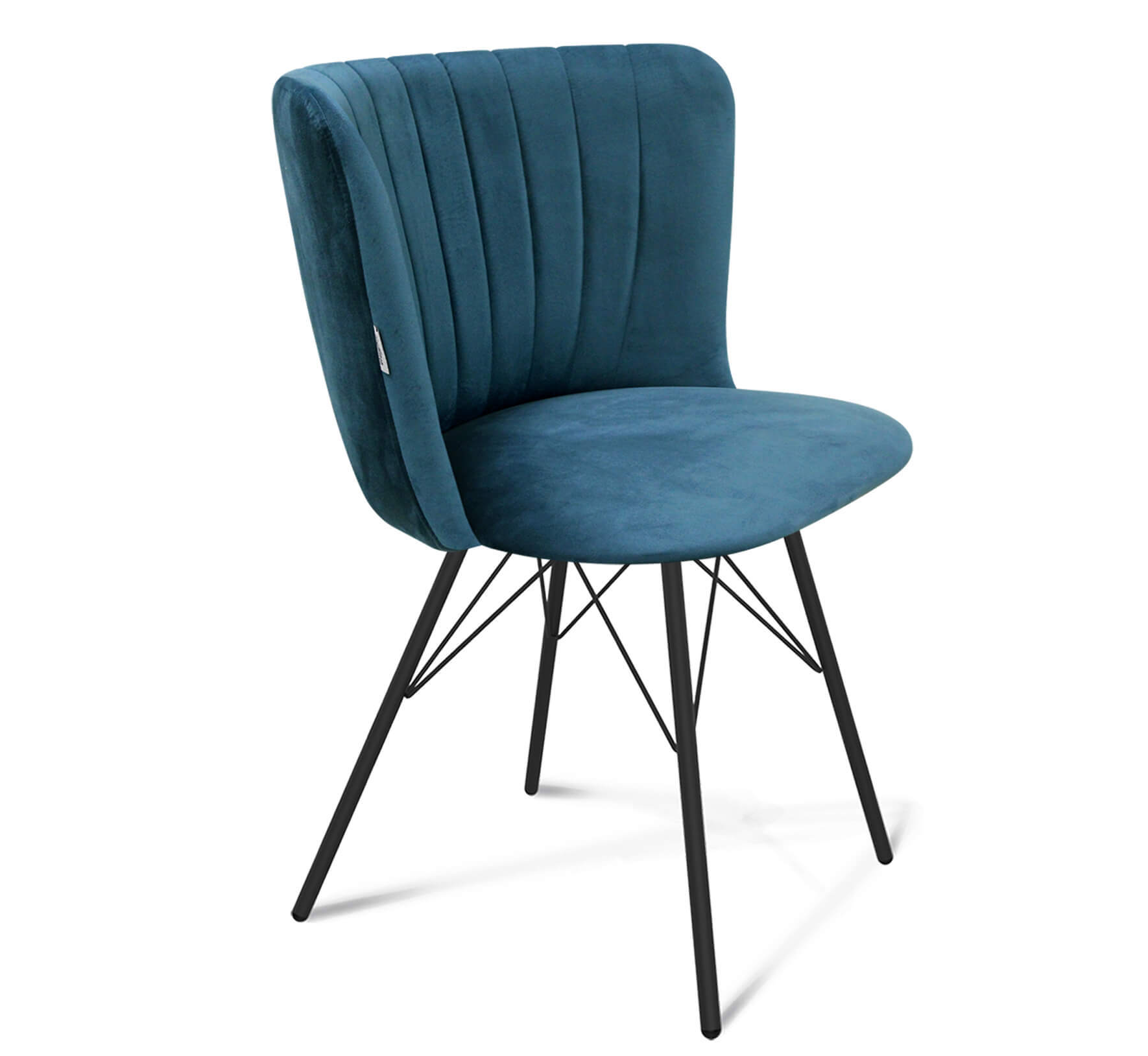 Изображение товара Стул Sheffilton 7894784502 из микровелюра голубой современный дизайн