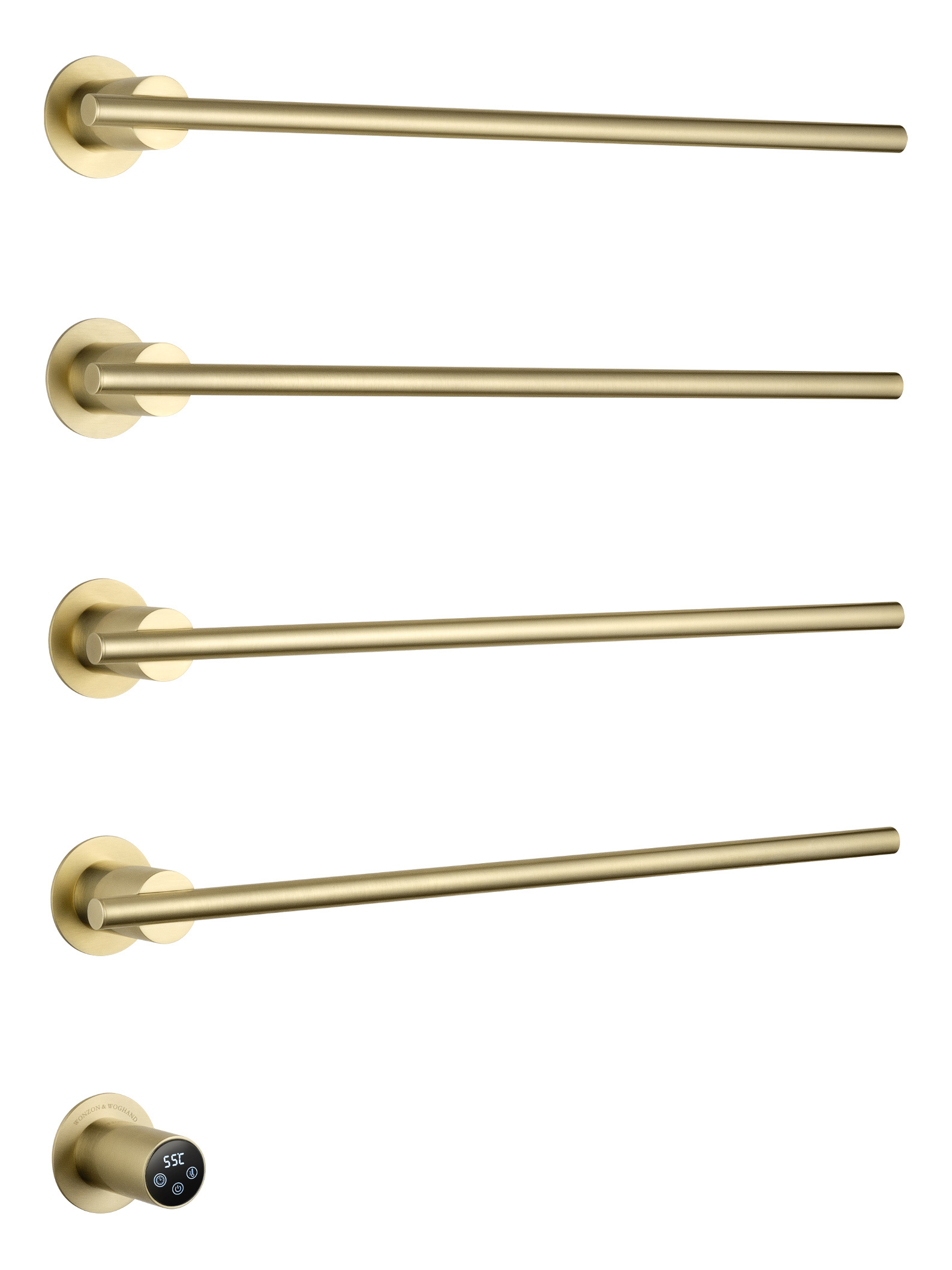 Изображение товара Электрический полотенцесушитель Wonzon & Woghand Dortmund 584x610 мм 60 Вт Золото