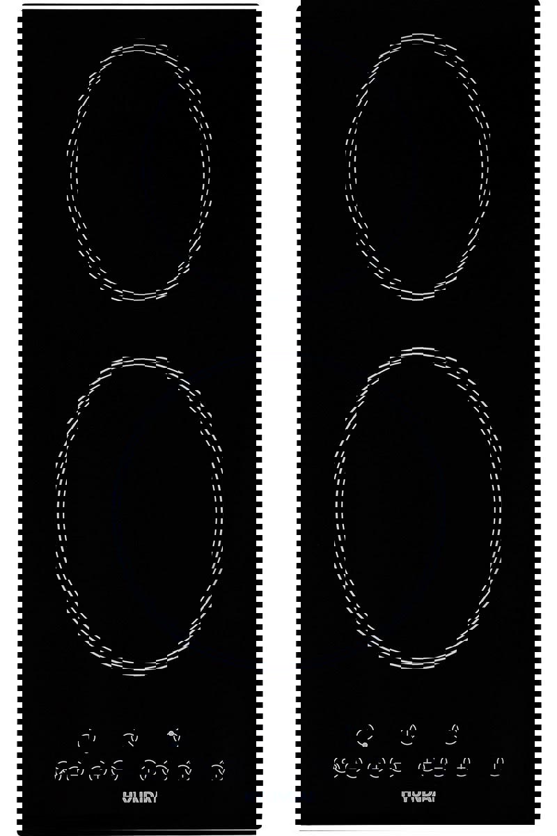 Изображение товара Электрическая варочная панель Hyundai HHE 3250 BG 30 см 2 конфорки стеклокерамика