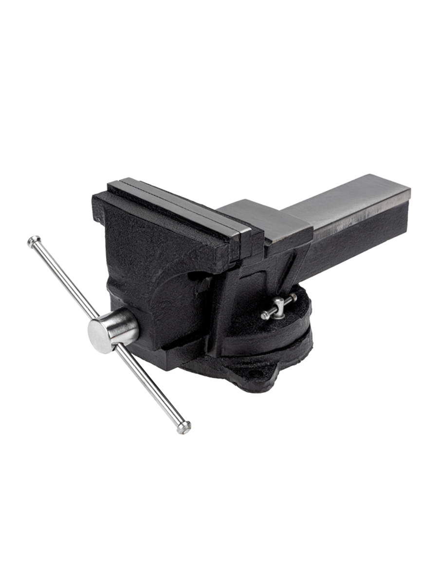 Изображение товара Слесарные тиски Kranz KR-12-5102 прочные с поворотом для точной фиксации деталей