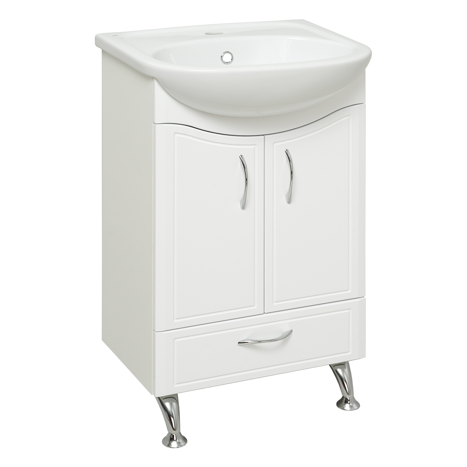 Изображение товара Тумба под раковину RUNO Севилья 50 см напольная белая для ванной комнаты