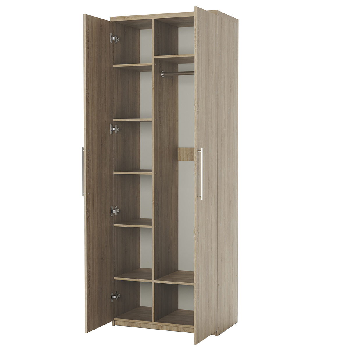 Изображение товара Шкаф распашной комбинированный Шарм-Дизайн 110x220x60 см ЛДСП цвет дуб сонома