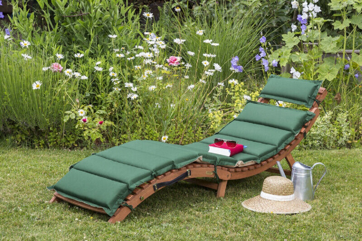 Изображение товара Шезлонг с подушкой AFM-803A Beige-Green 180x54x68 см