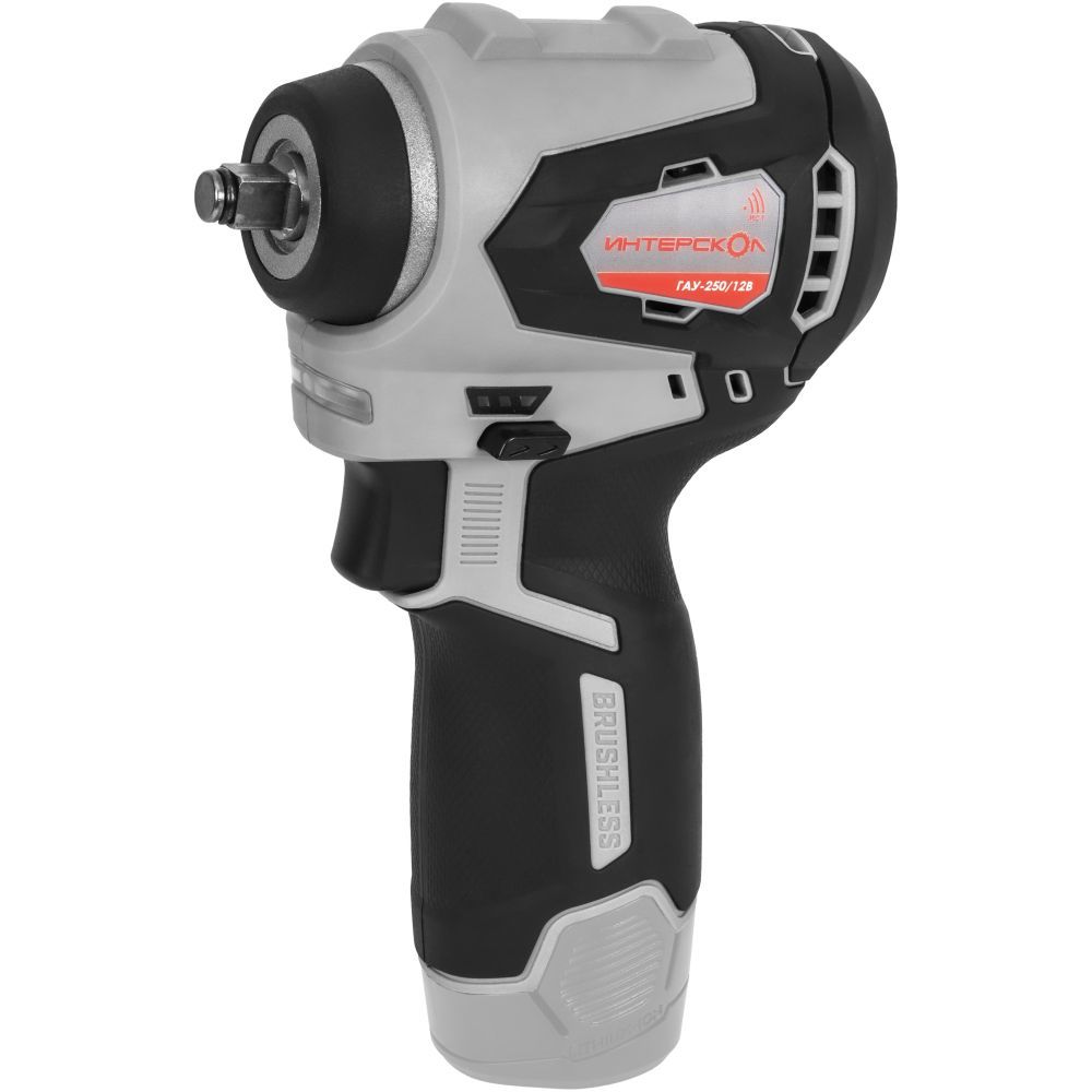 Изображение товара Аккумуляторный бесщеточный ударный гайковерт Интерскол ГАУ-250/12ВЭ АПИ-Т 12В 250 Нм без АКБ и ЗУ