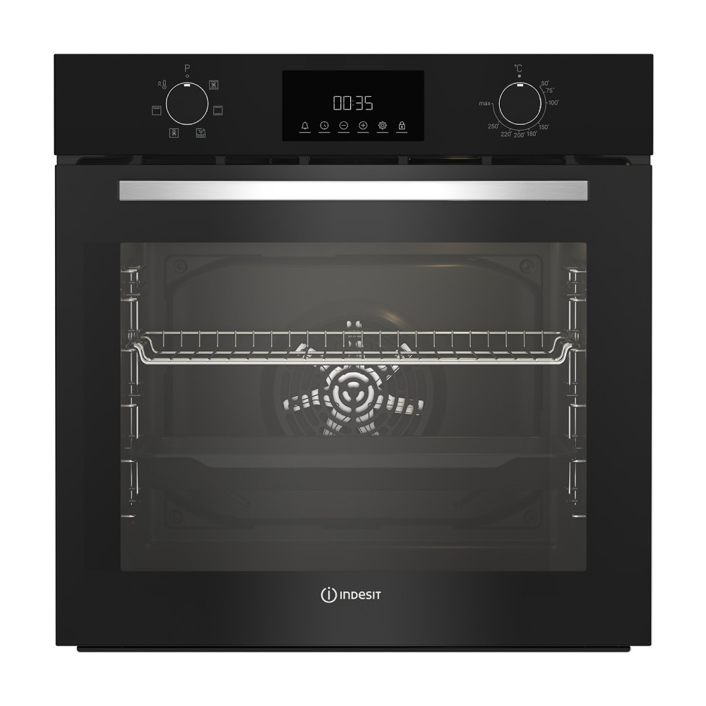 Изображение товара Электрический встраиваемый духовой шкаф Indesit IFE 3644 J BL 60x60x57 см цвет черный