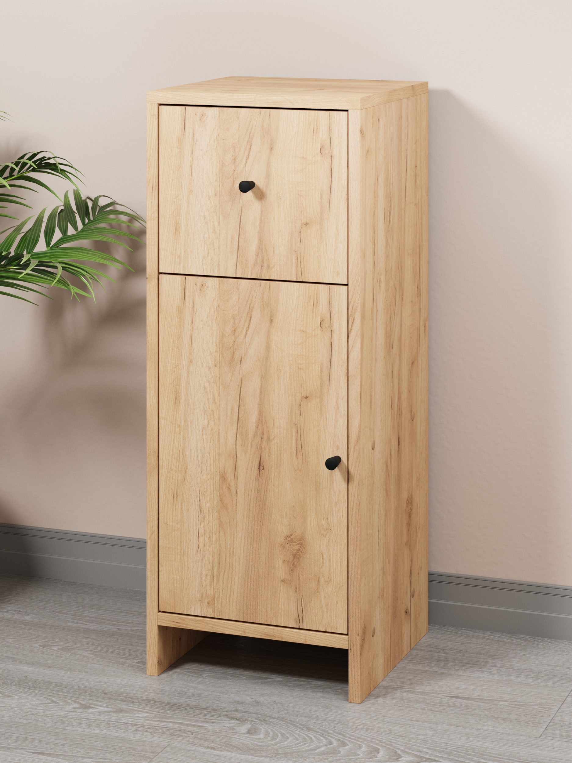 Изображение товара Комод Атмосфера Квадро 1 ящик 30x30x78 см дуб золотой крафт