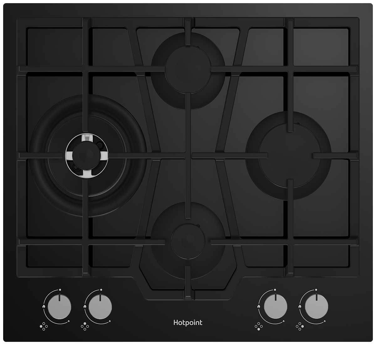Изображение товара Газовая варочная панель Hotpoint HG 62FD/BK 59 см 4 конфорки черный