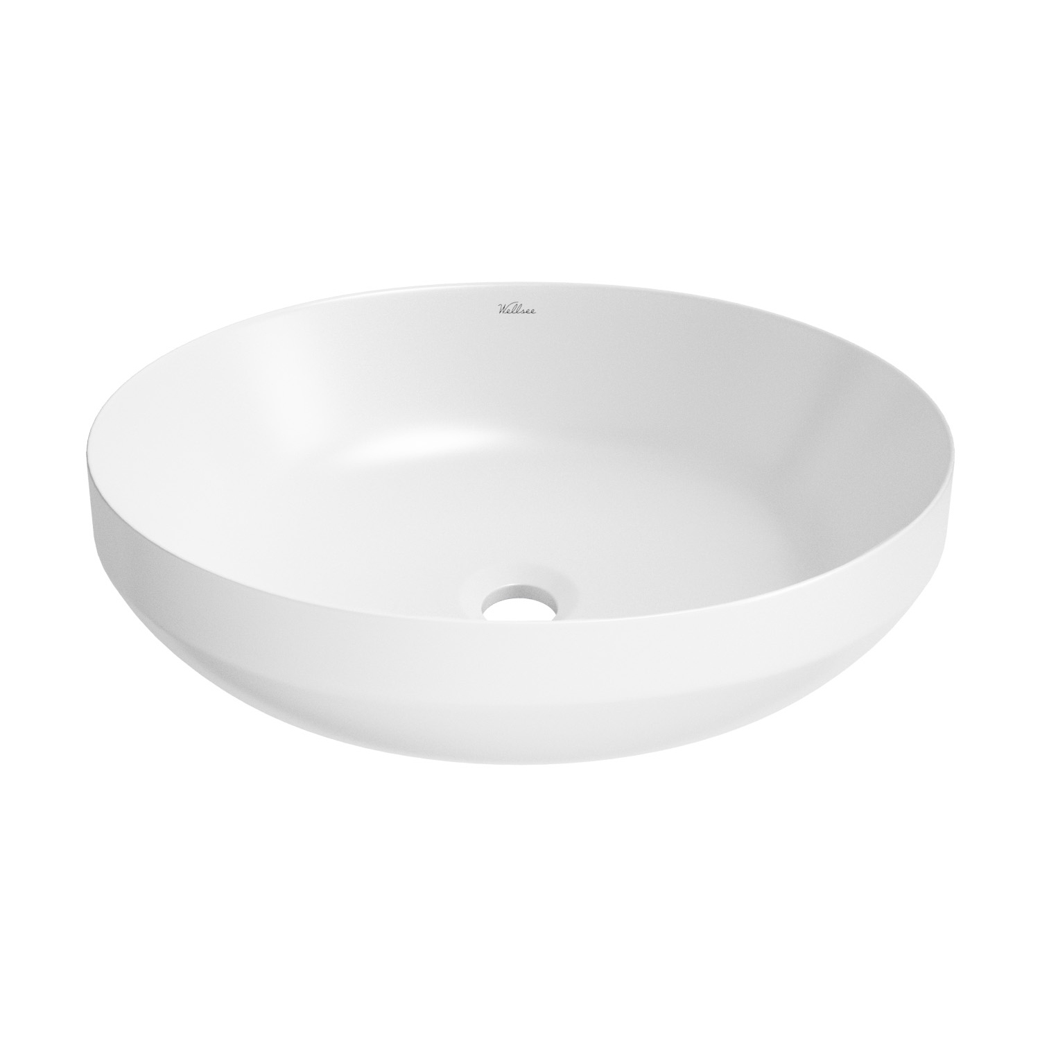 Изображение товара Раковина Wellsee Air Gap R 50см с глянцевым покрытием для ванной комнаты