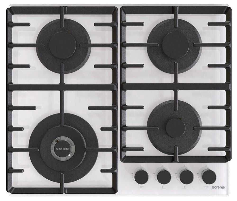 Изображение товара Газовая варочная панель Gorenje GTW642SYW 60 см 4 конфорки цвет белый