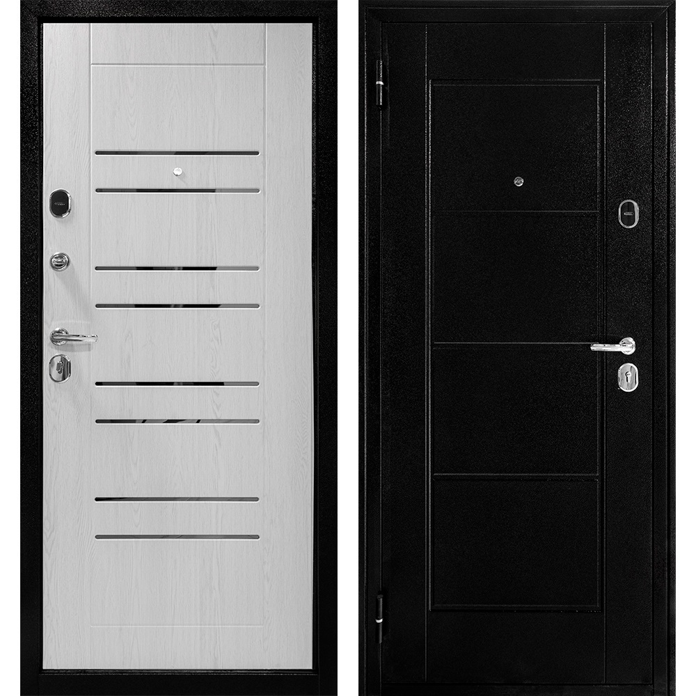 Изображение товара Входная дверь Форпост 75 левый 205x96см цвет антик тёмно-коричневый/лиственница беленая