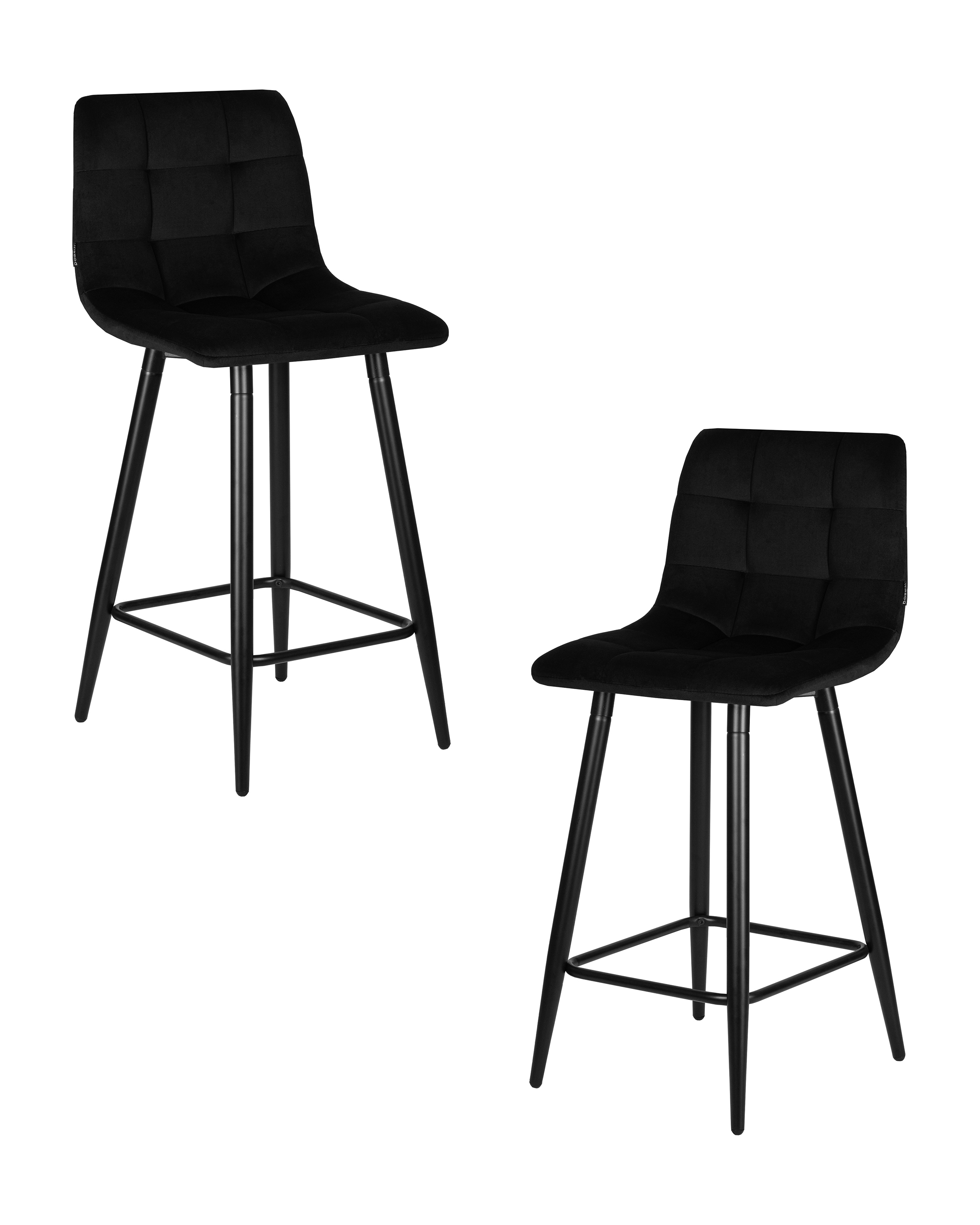 Изображение товара Стул полубарный Dobrin Olivia LML-8078-1 43x94x52 см цвет черный 2шт
