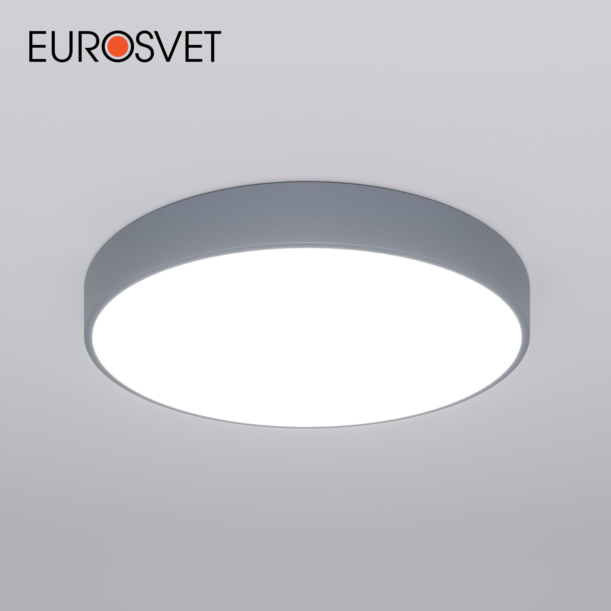 Изображение товара Светильник потолочный светодиодный EUROSVET 90320/1 Entire 27 м² изменение оттенков белого цвет белый/серый