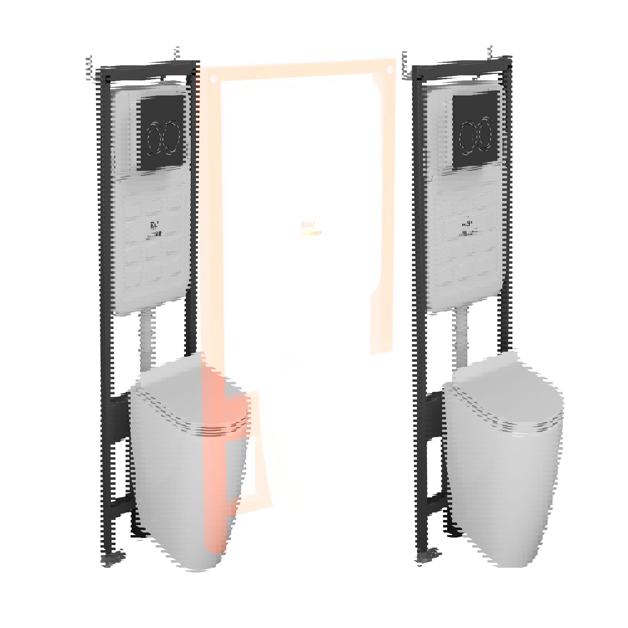 Изображение товара Комплект BAU 6 в 1 для подвесного унитаза Dream Hurricane-5 и рамы BAUIDEAL